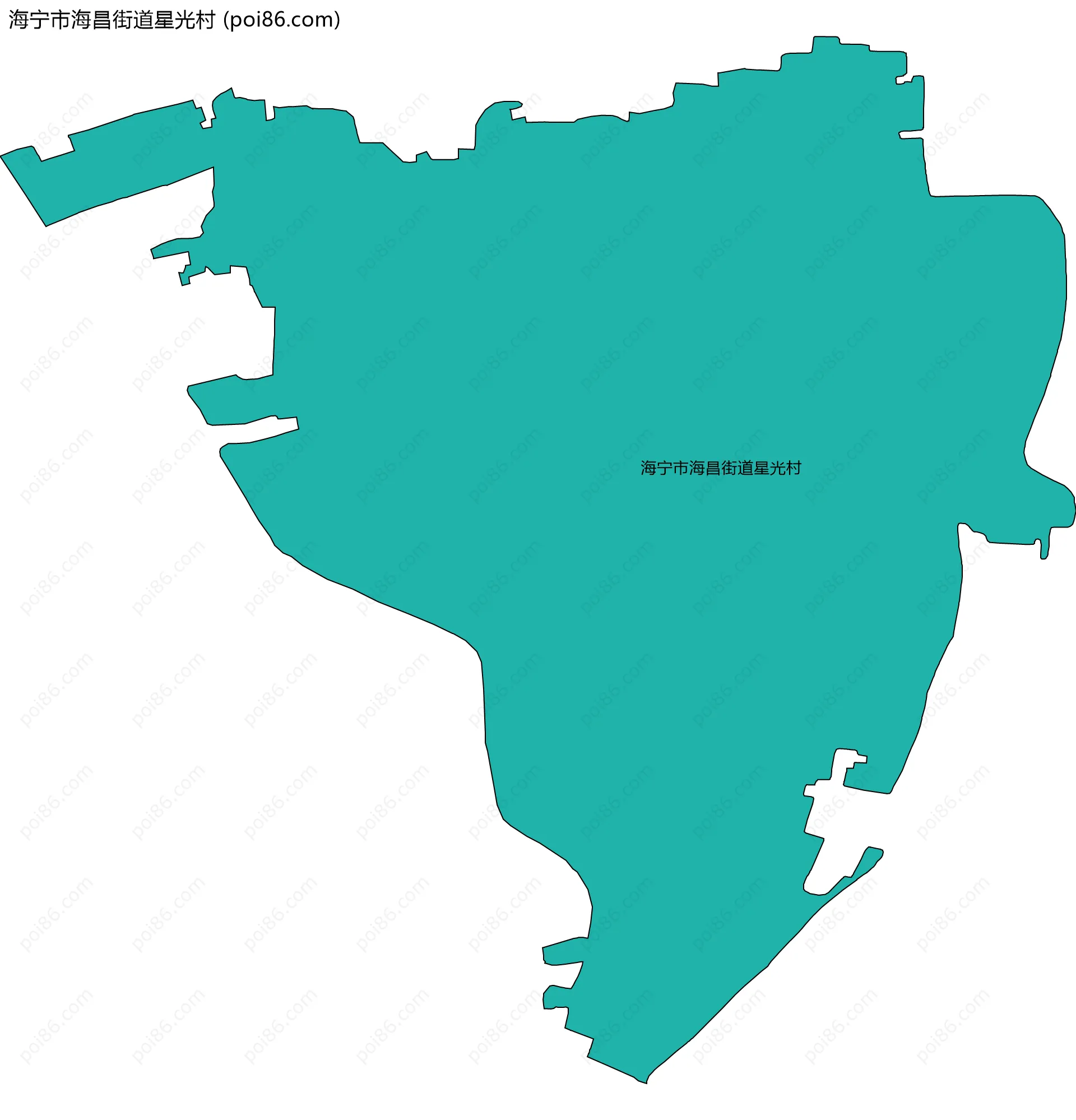 海宁市海昌街道星光村边界地图