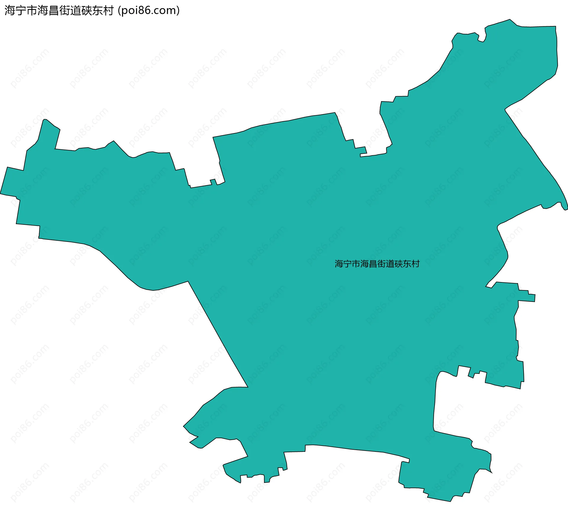 海宁市海昌街道硖东村边界地图