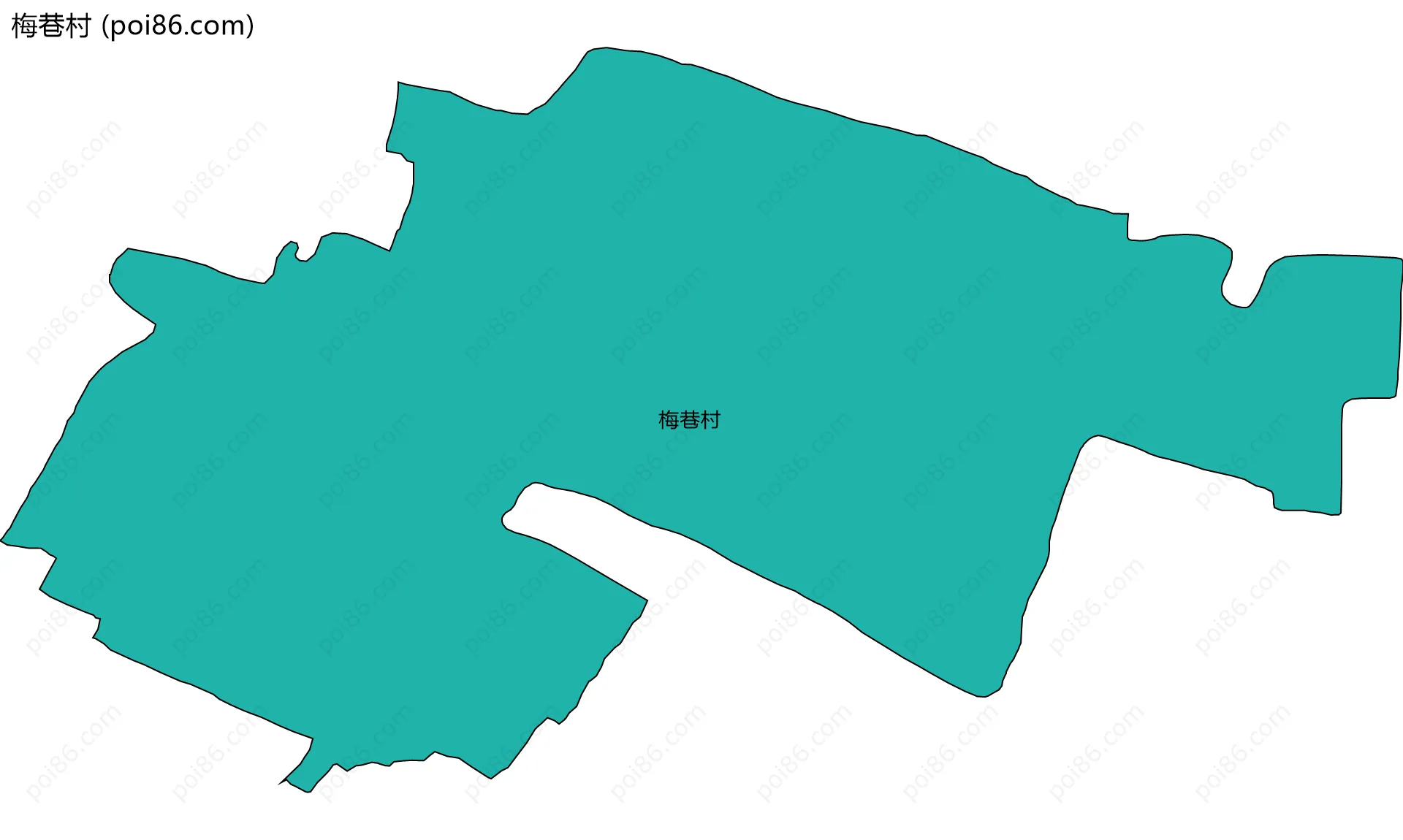 梅巷村边界地图