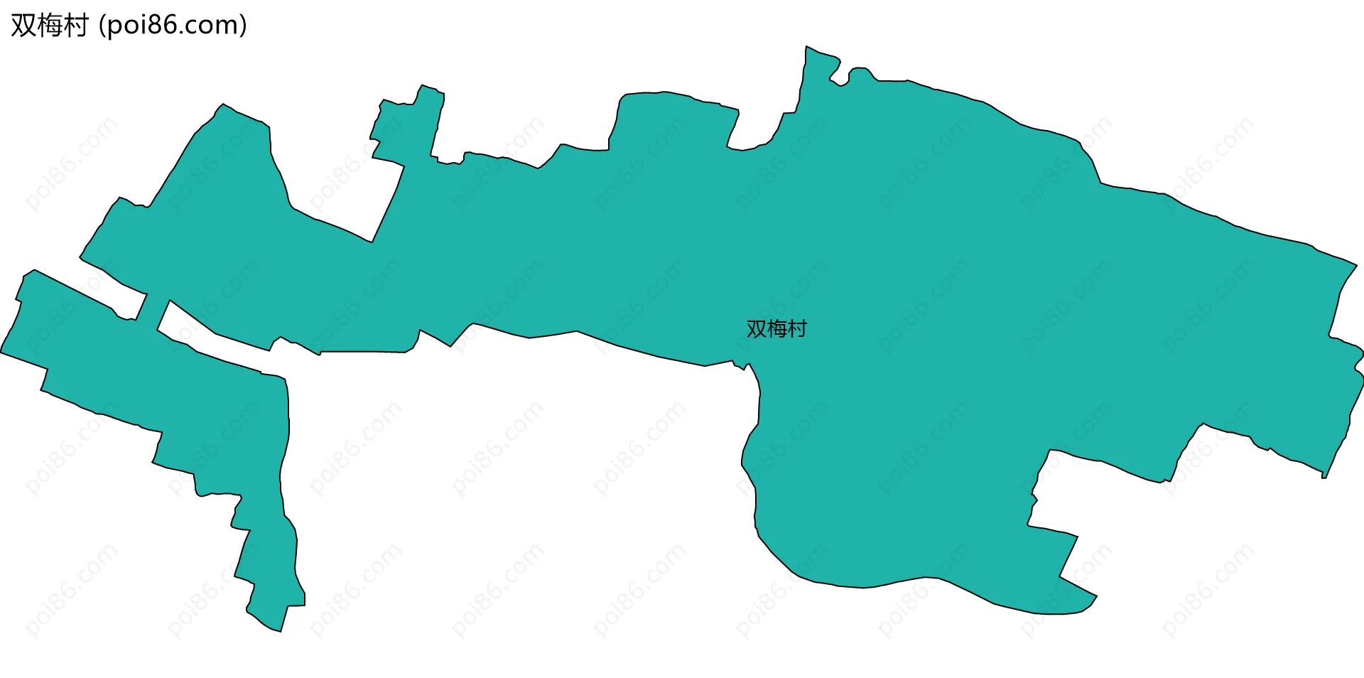 双梅村边界地图