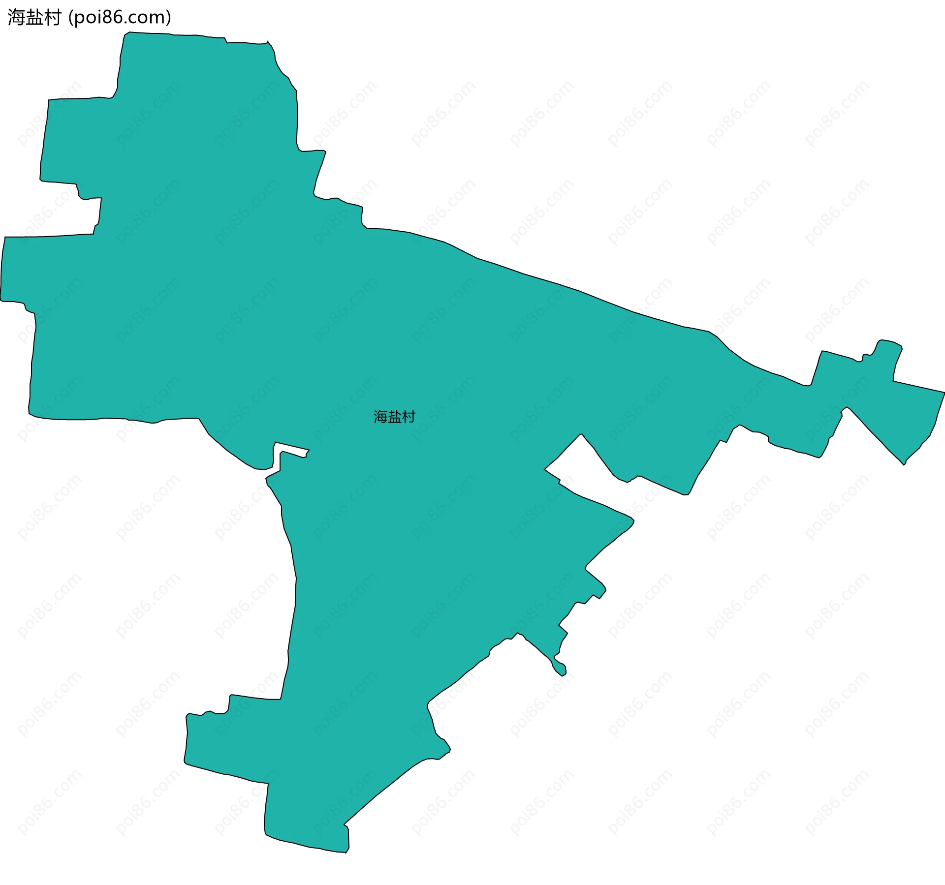 海盐村边界地图