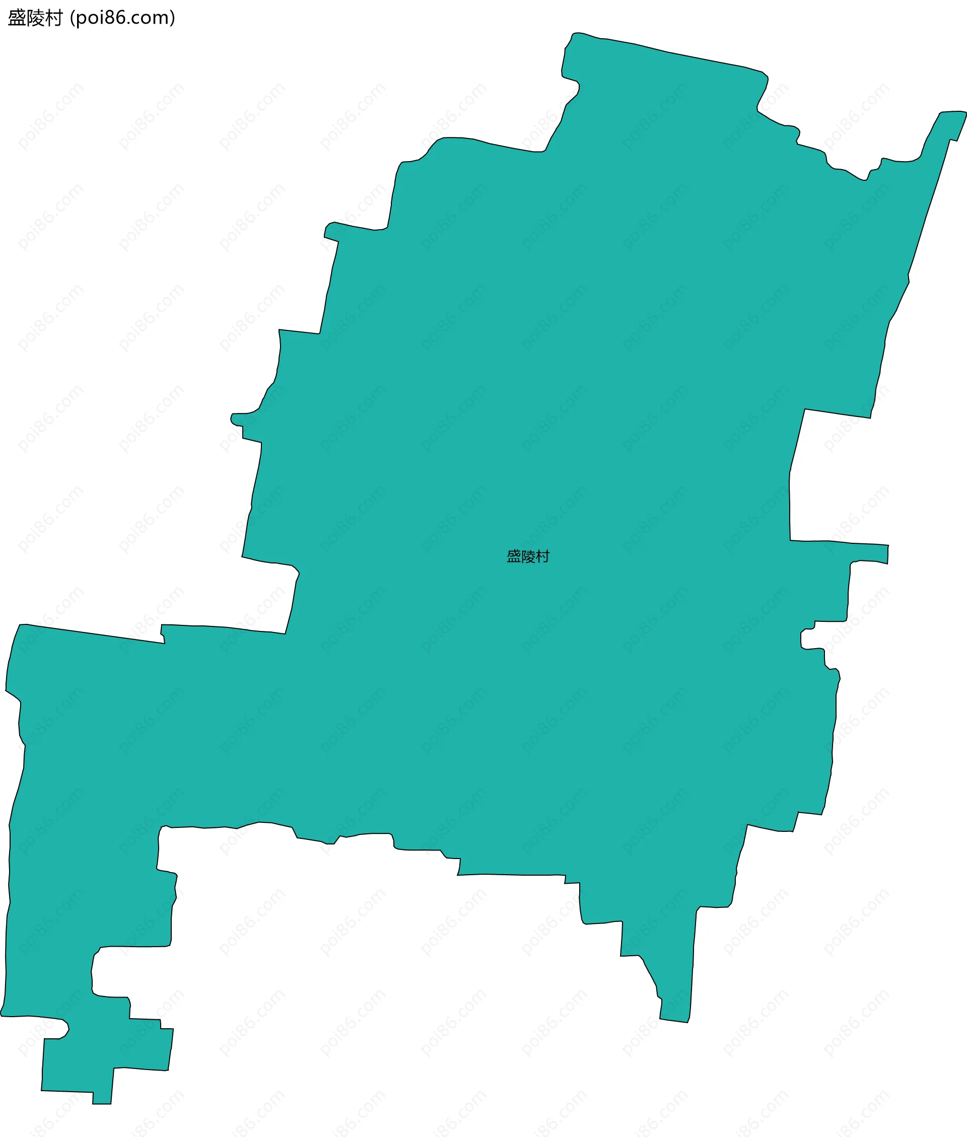 盛陵村边界地图