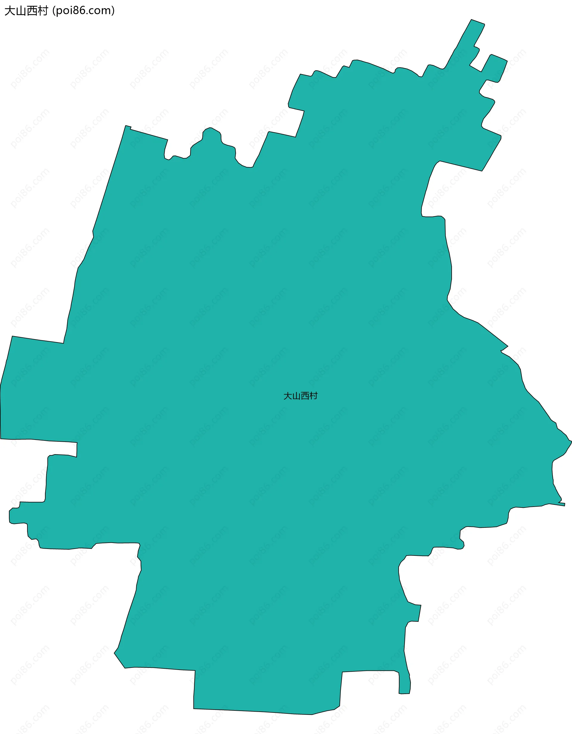 大山西村边界地图