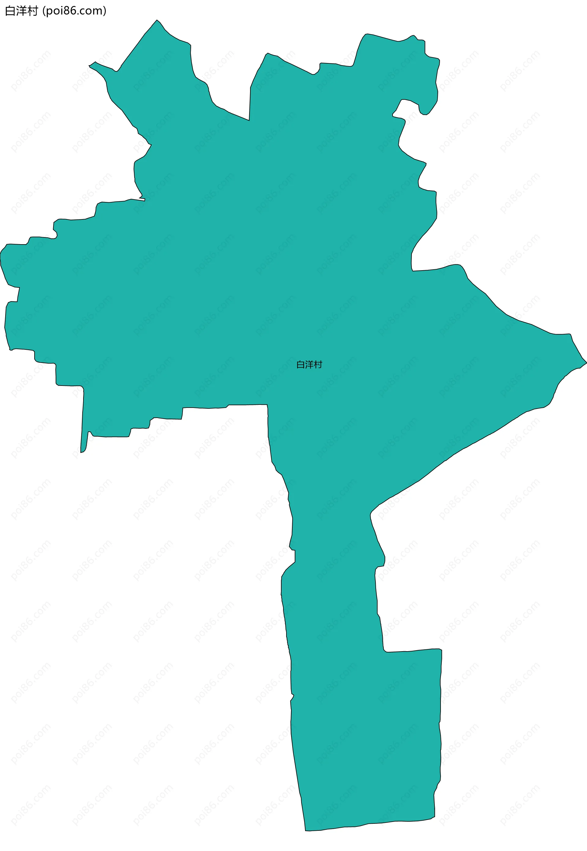 白洋村边界地图