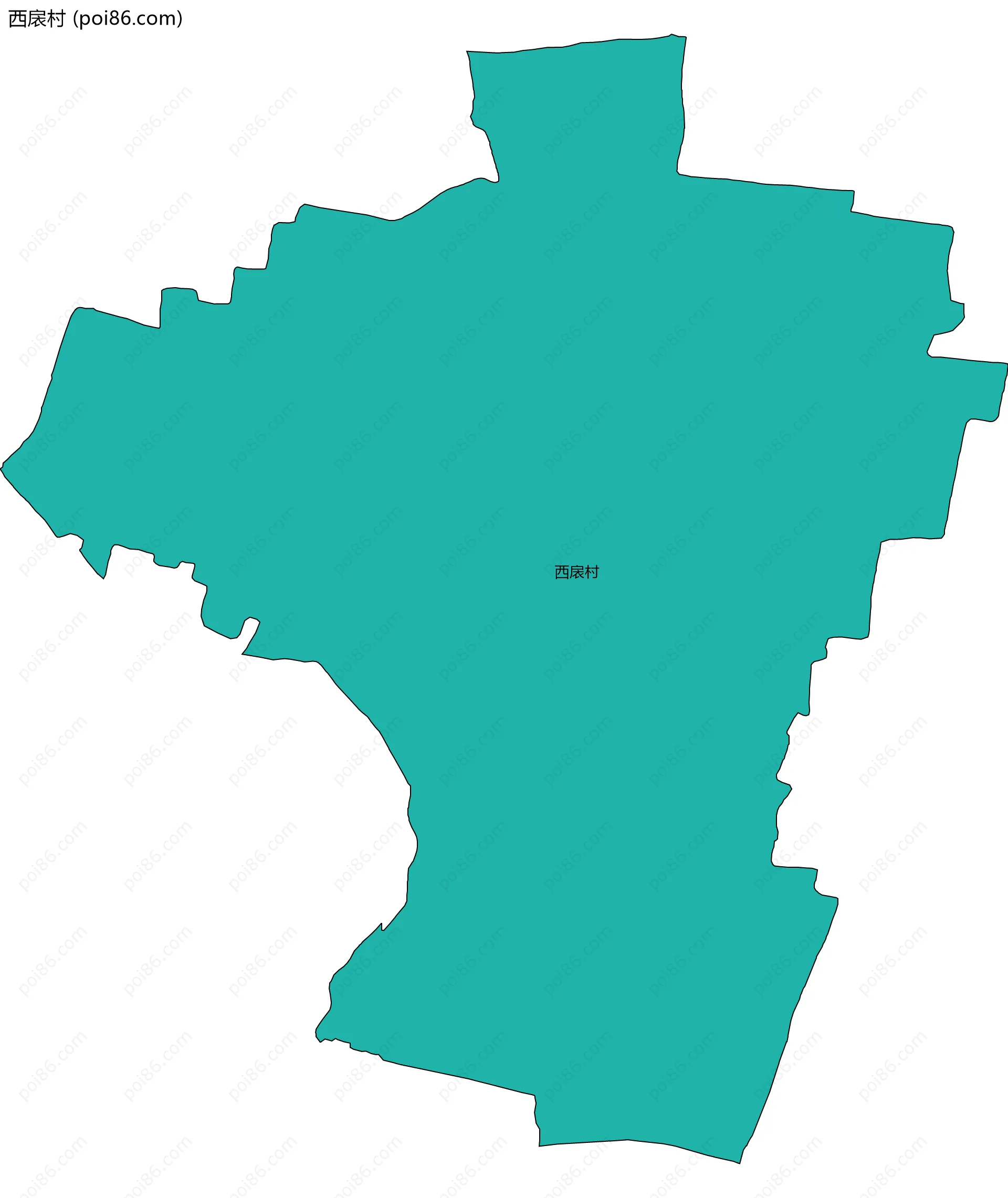 西扆村边界地图