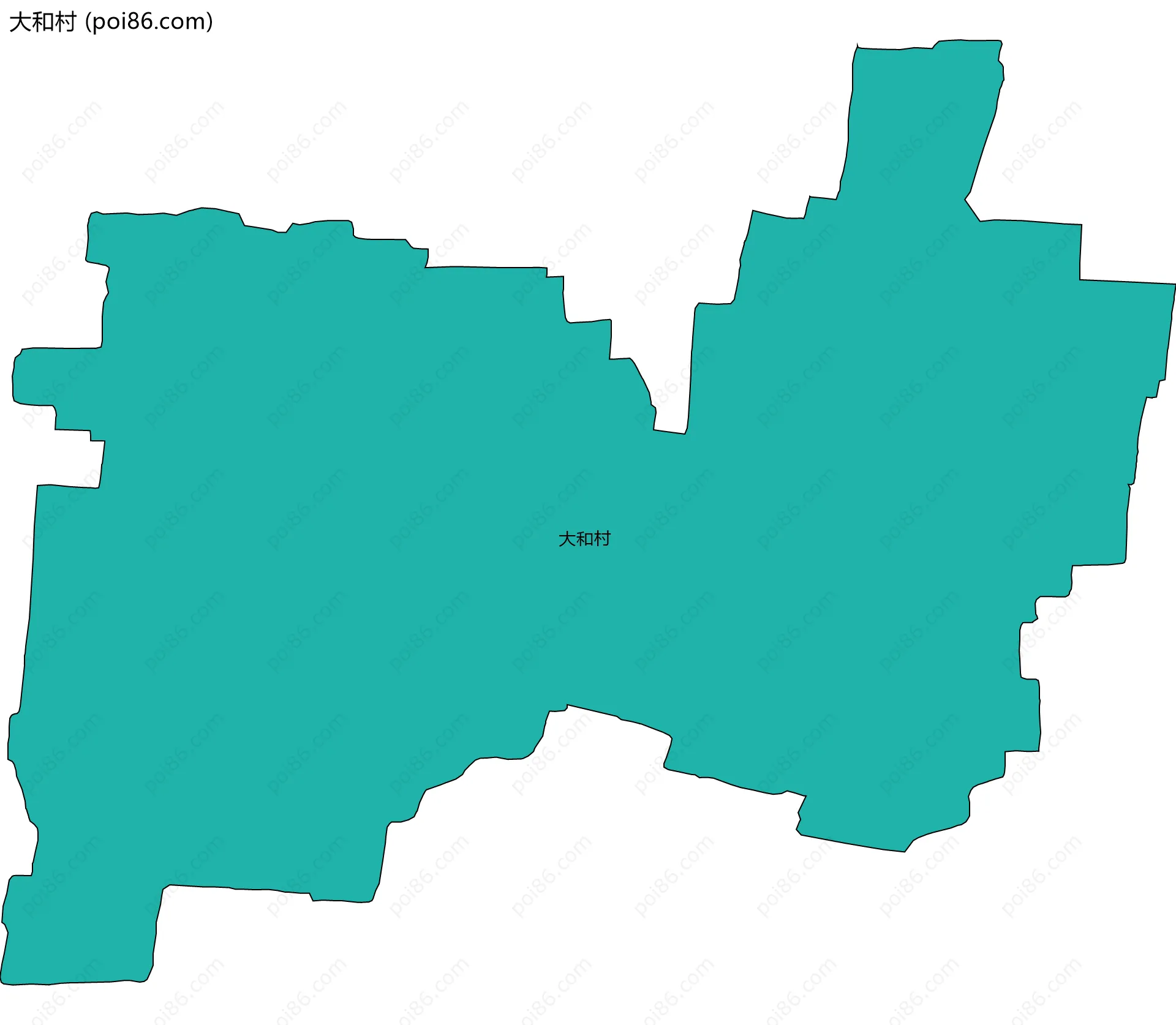 大和村边界地图