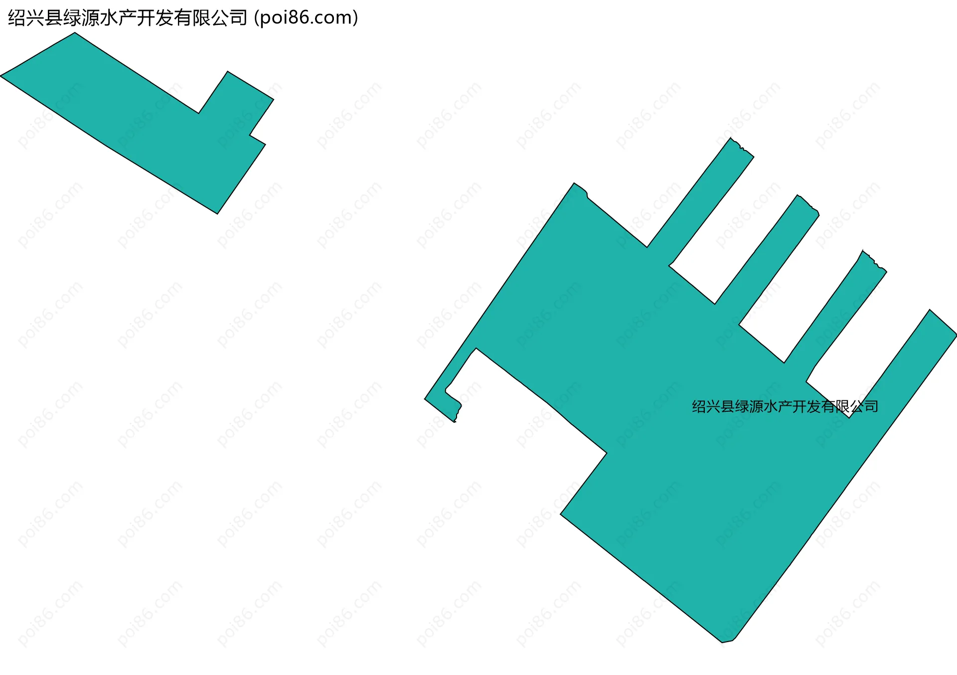 绍兴县绿源水产开发有限公司边界地图