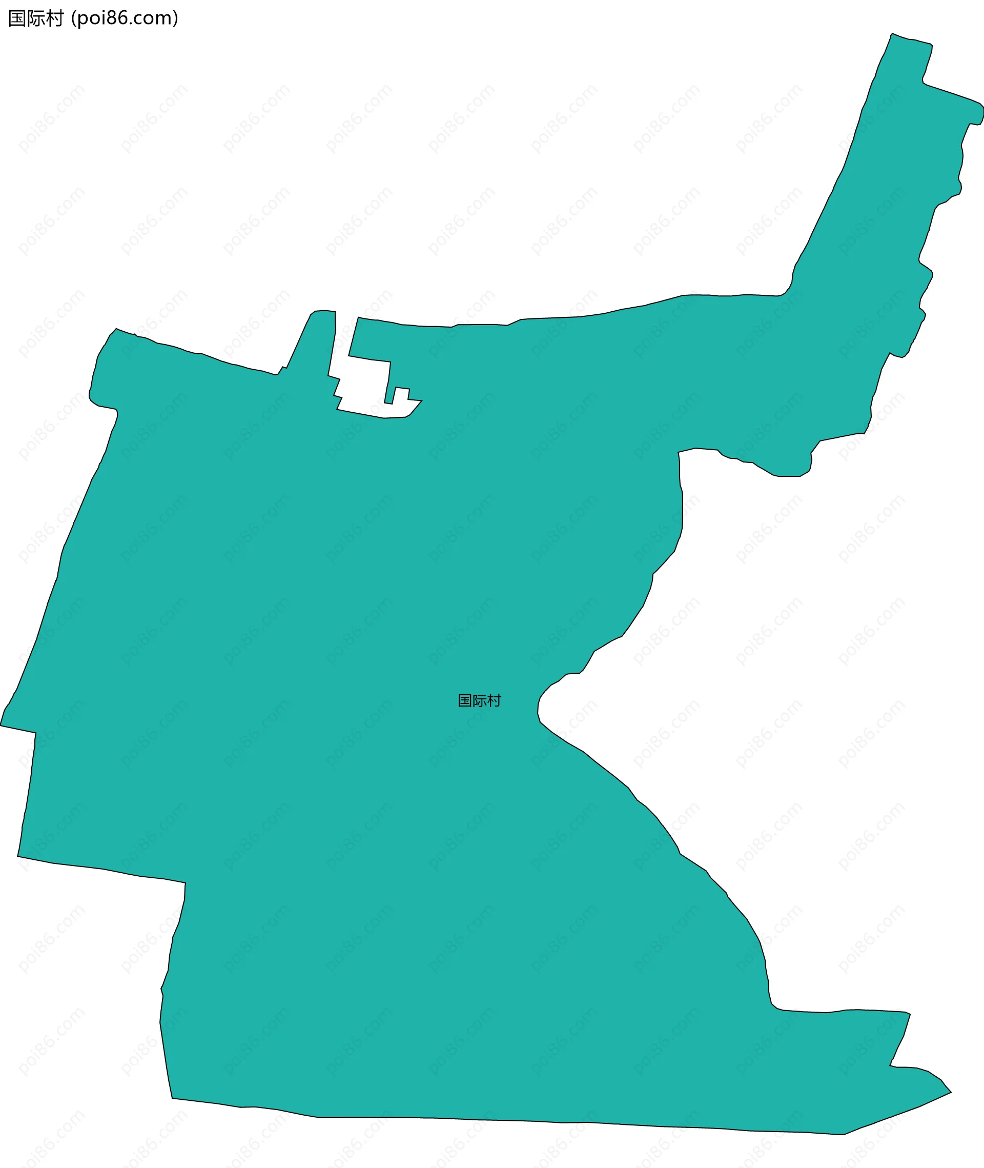 国际村边界地图