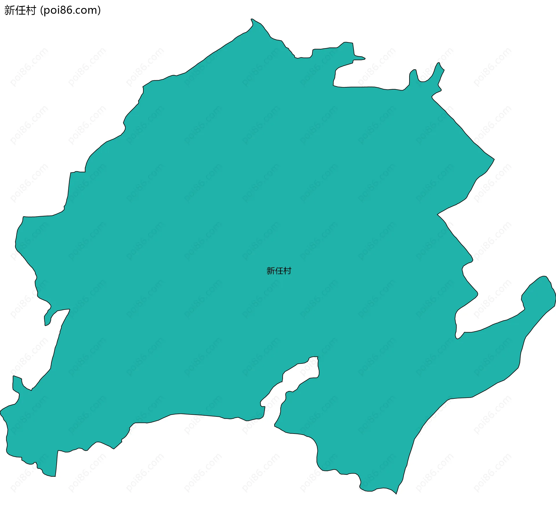 新任村边界地图