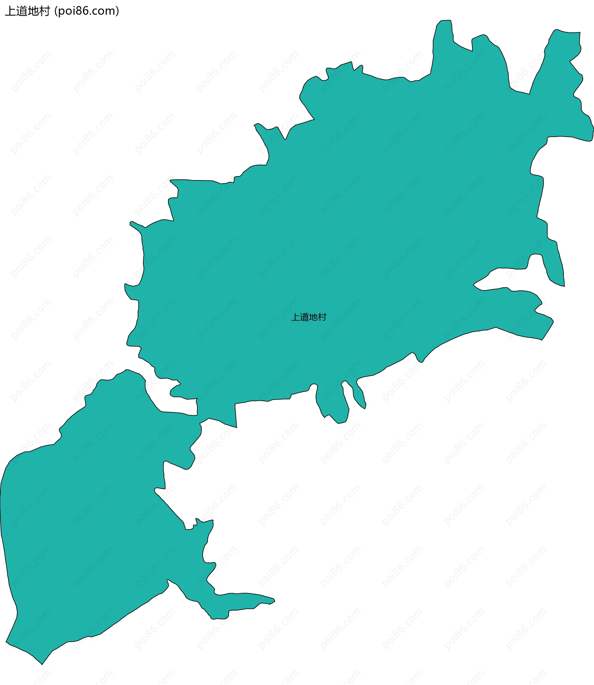上道地村边界地图