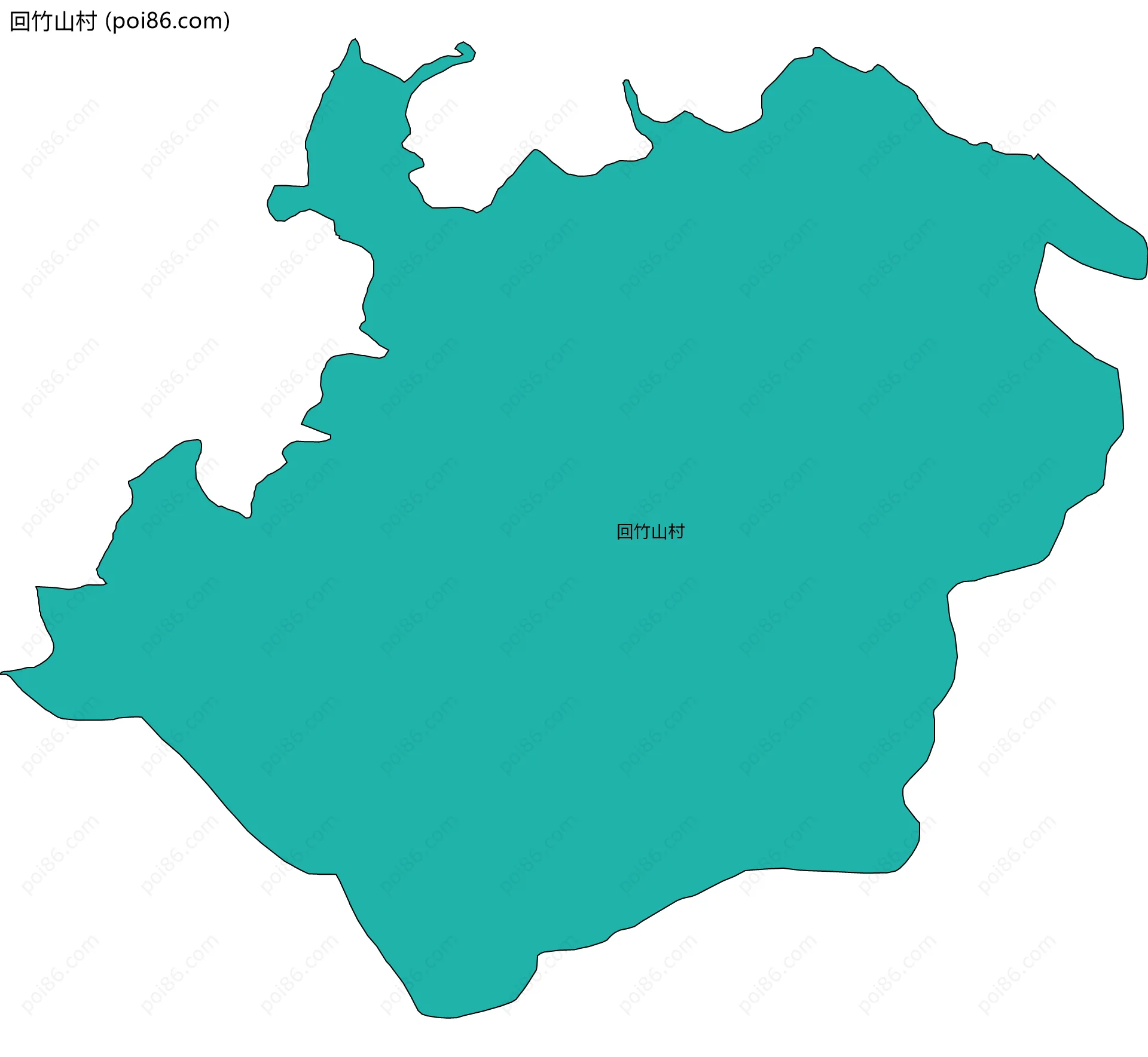 回竹山村边界地图