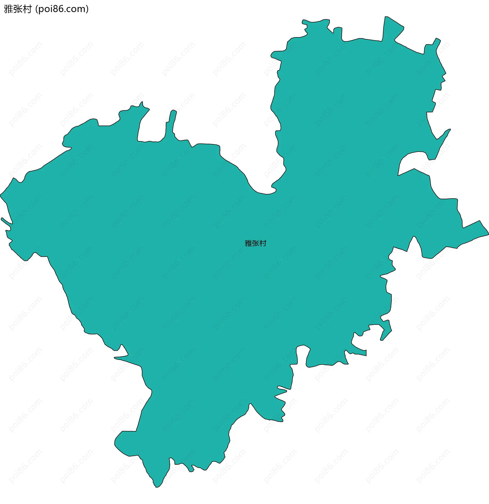 雅张村边界地图