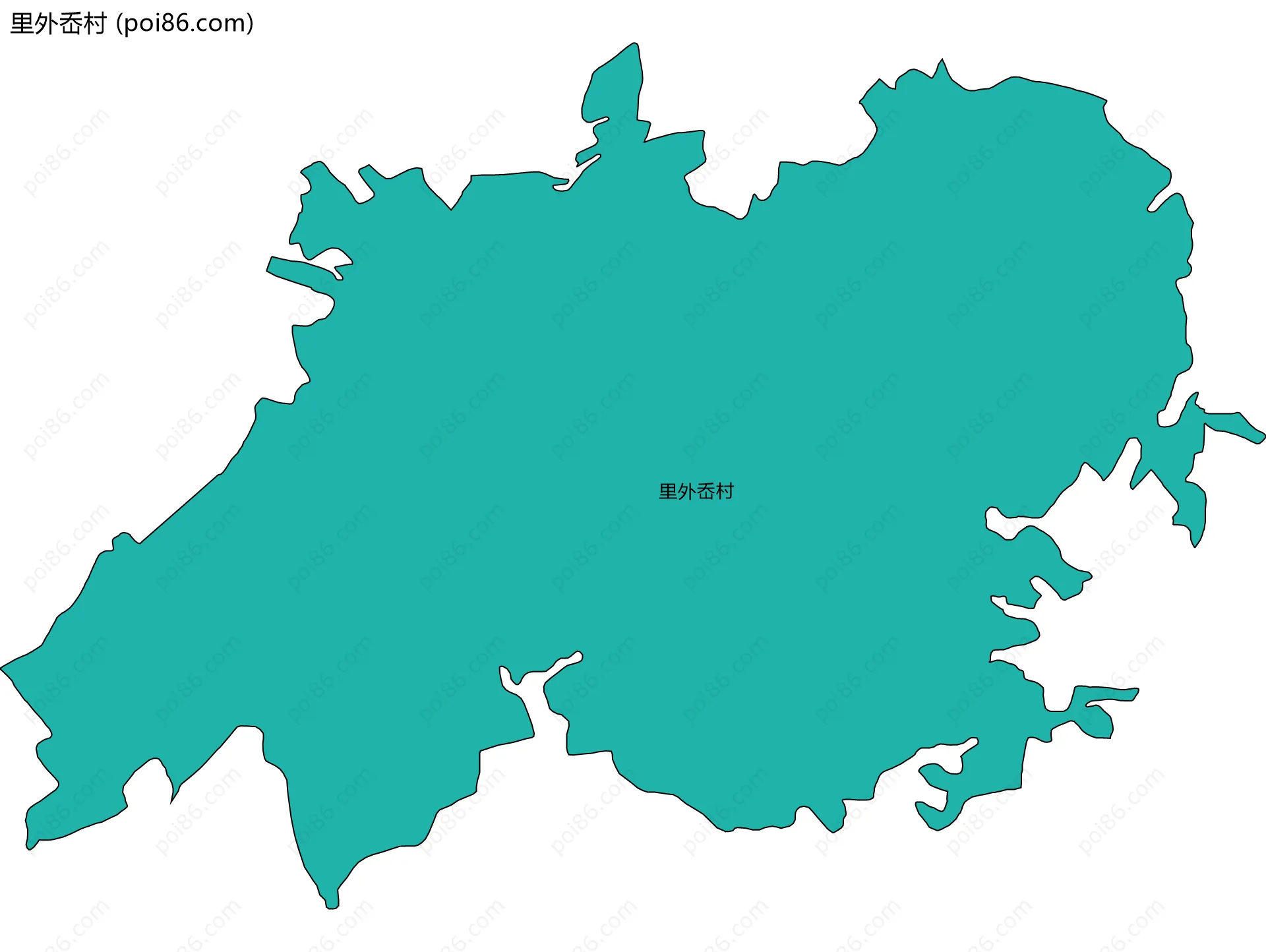 里外岙村边界地图