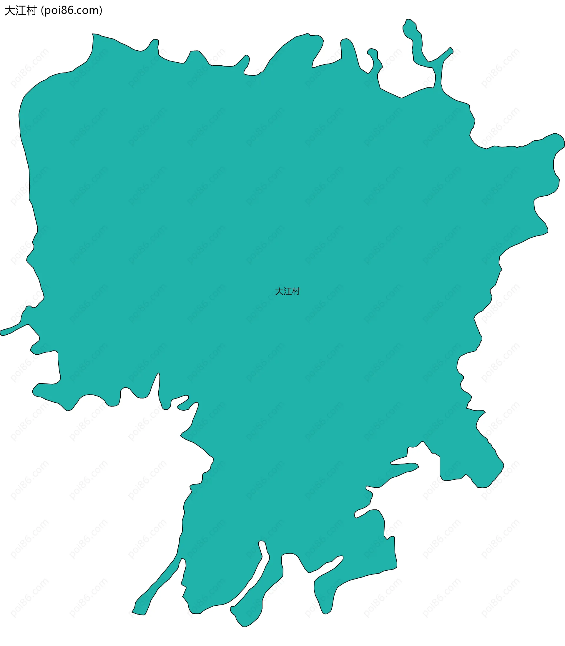 大江村边界地图