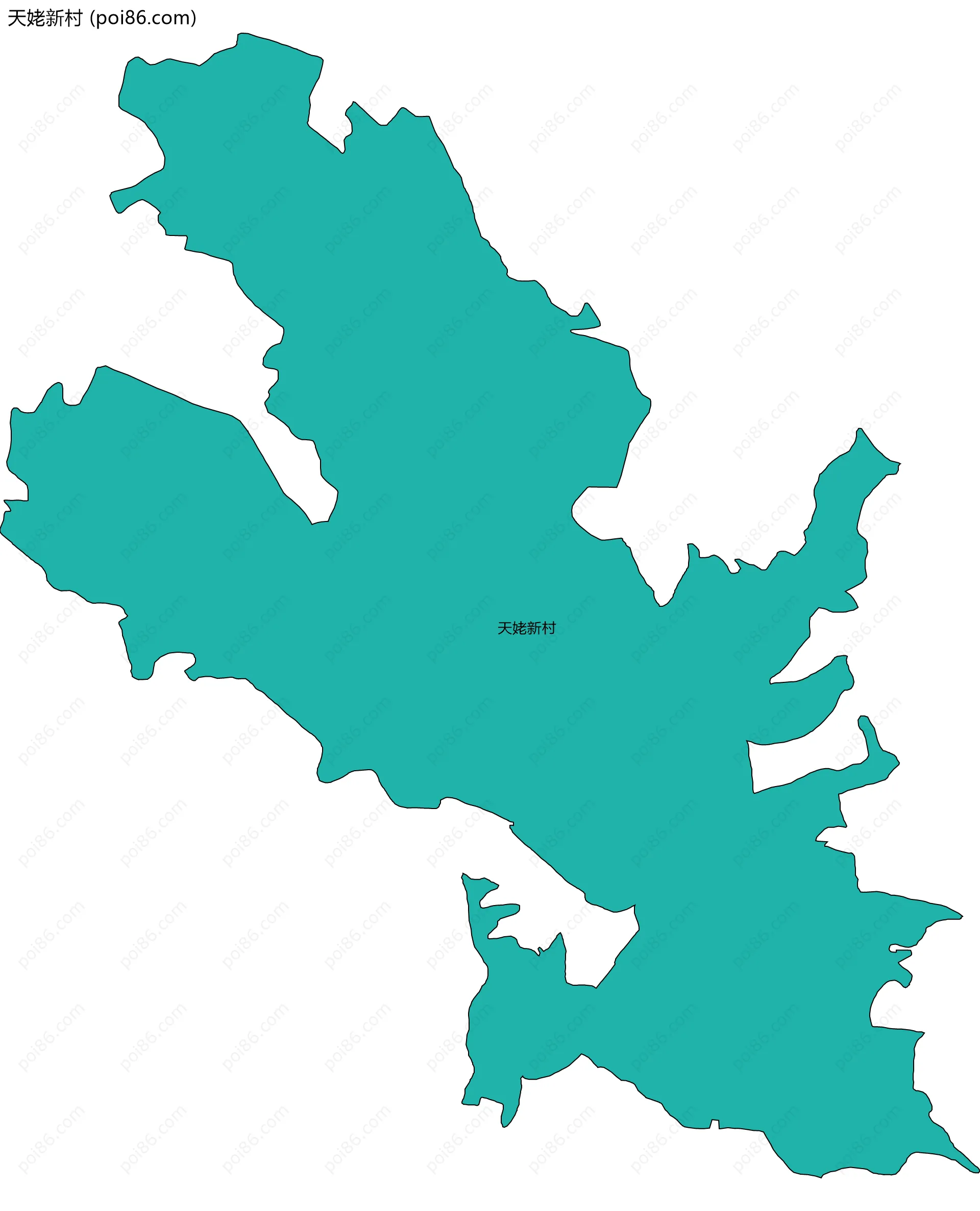天姥新村边界地图