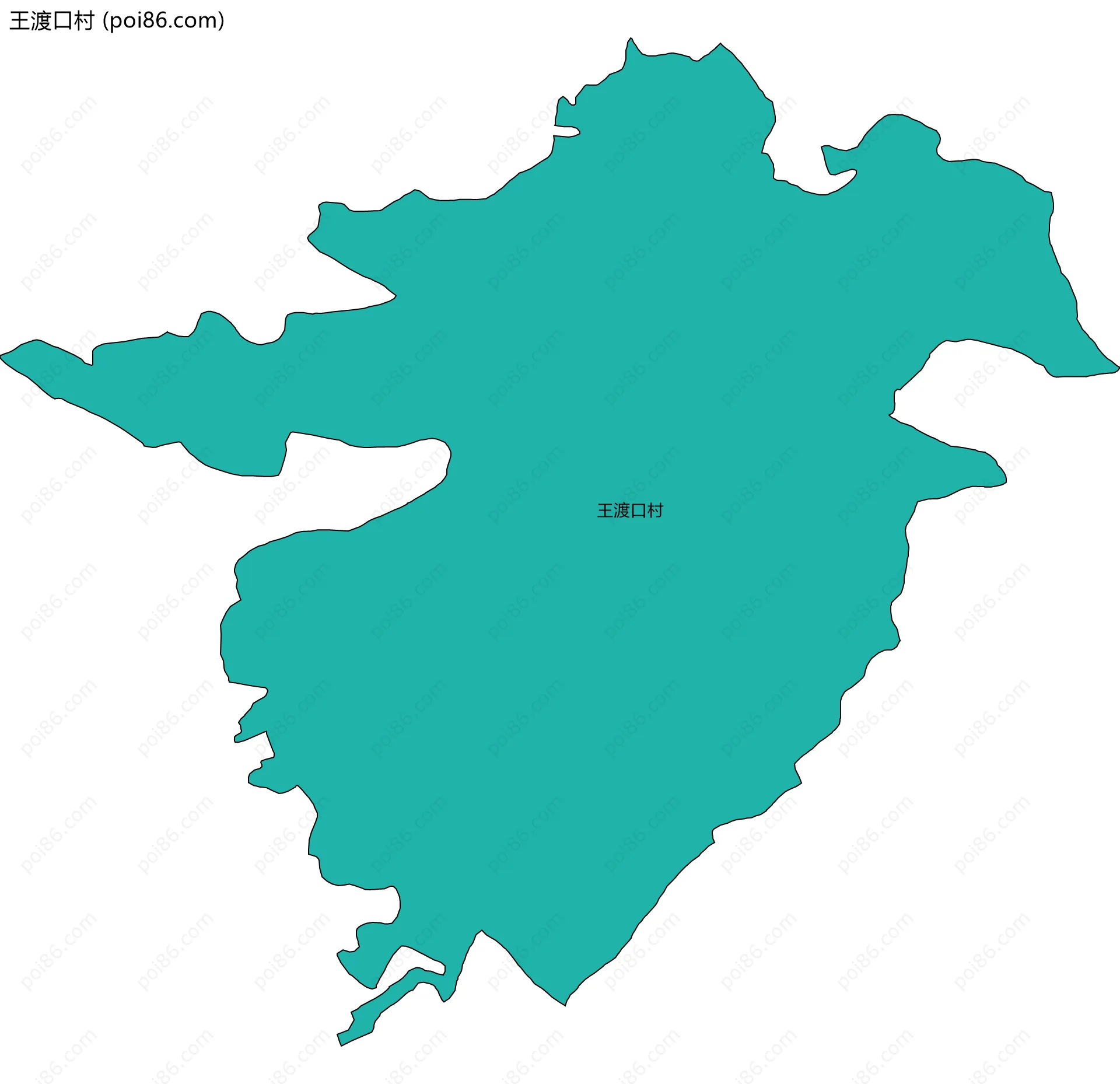 王渡口村边界地图