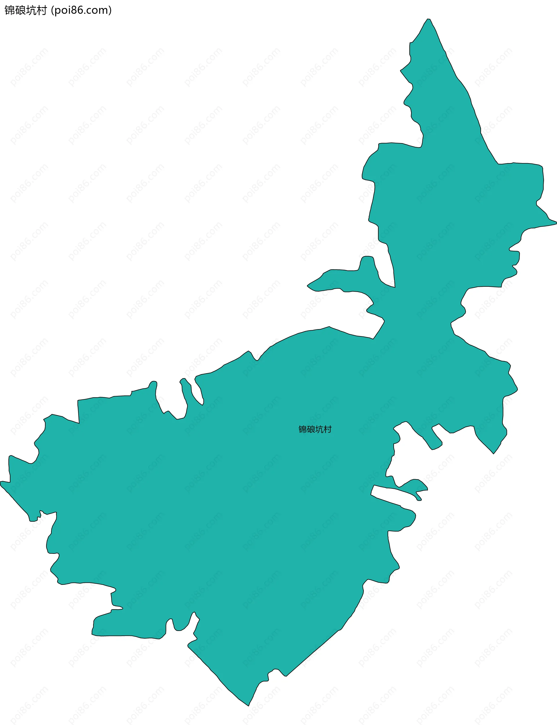 锦硠坑村边界地图