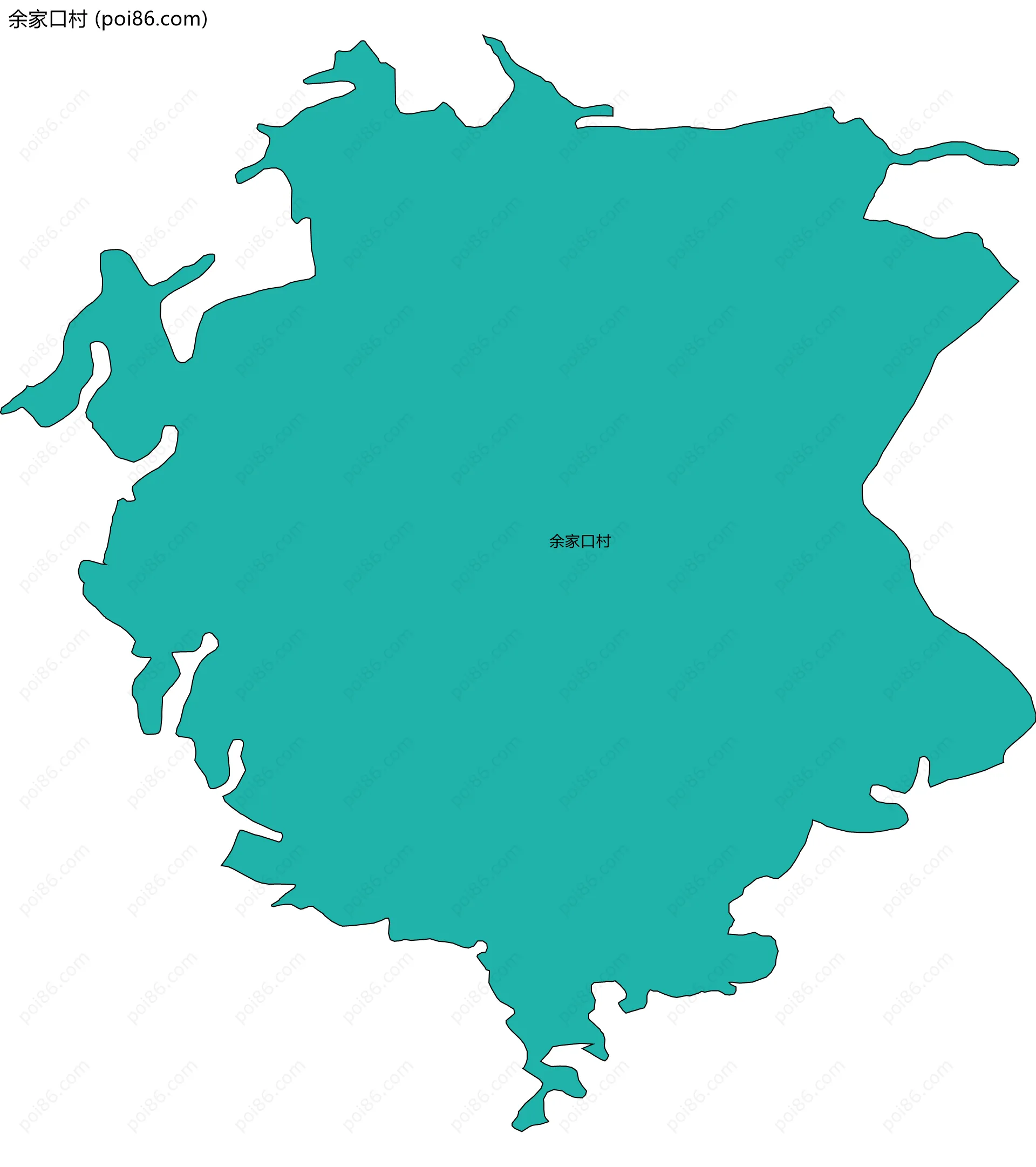 余家口村边界地图