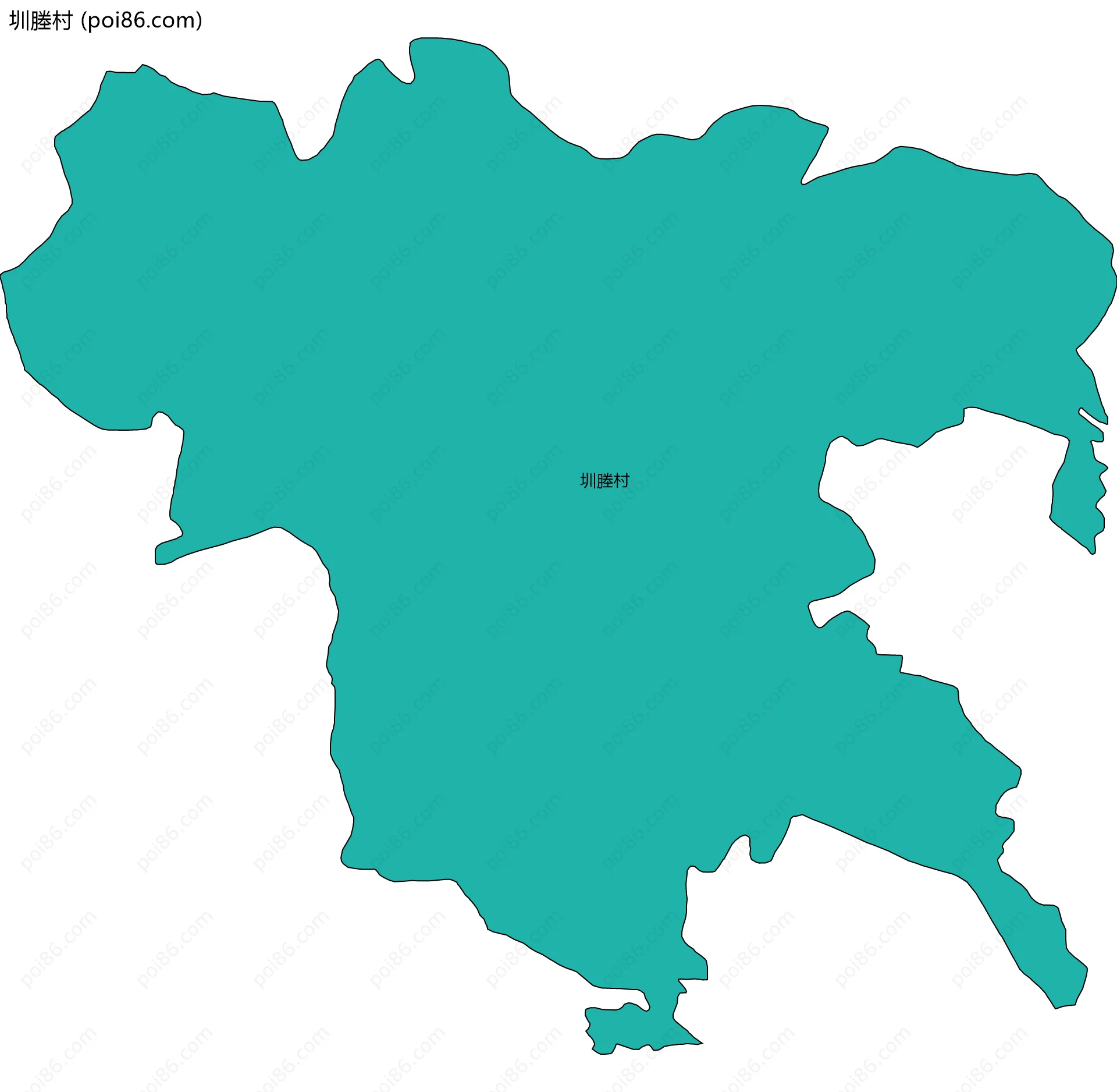 圳塍村边界地图