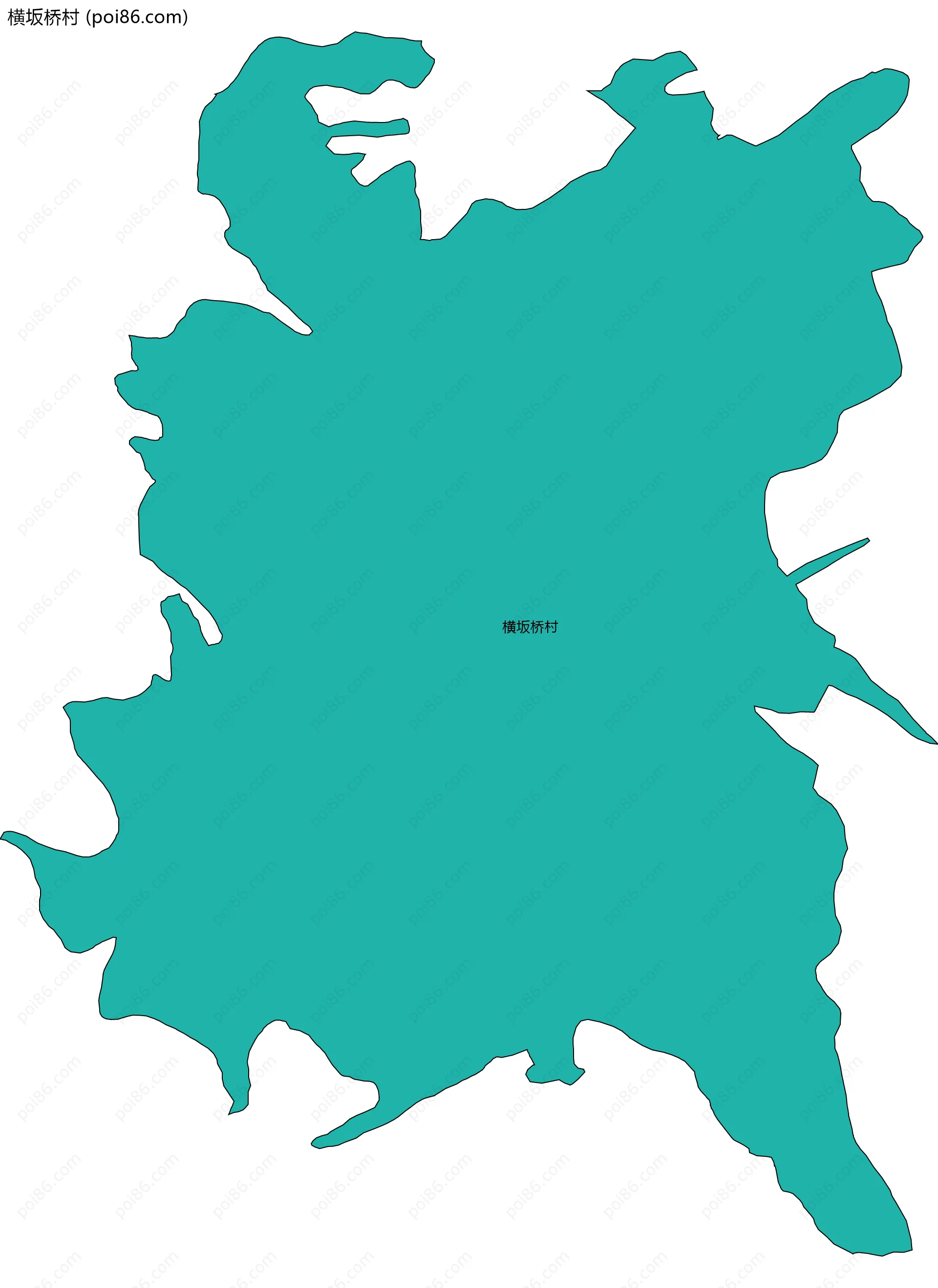 横坂桥村边界地图