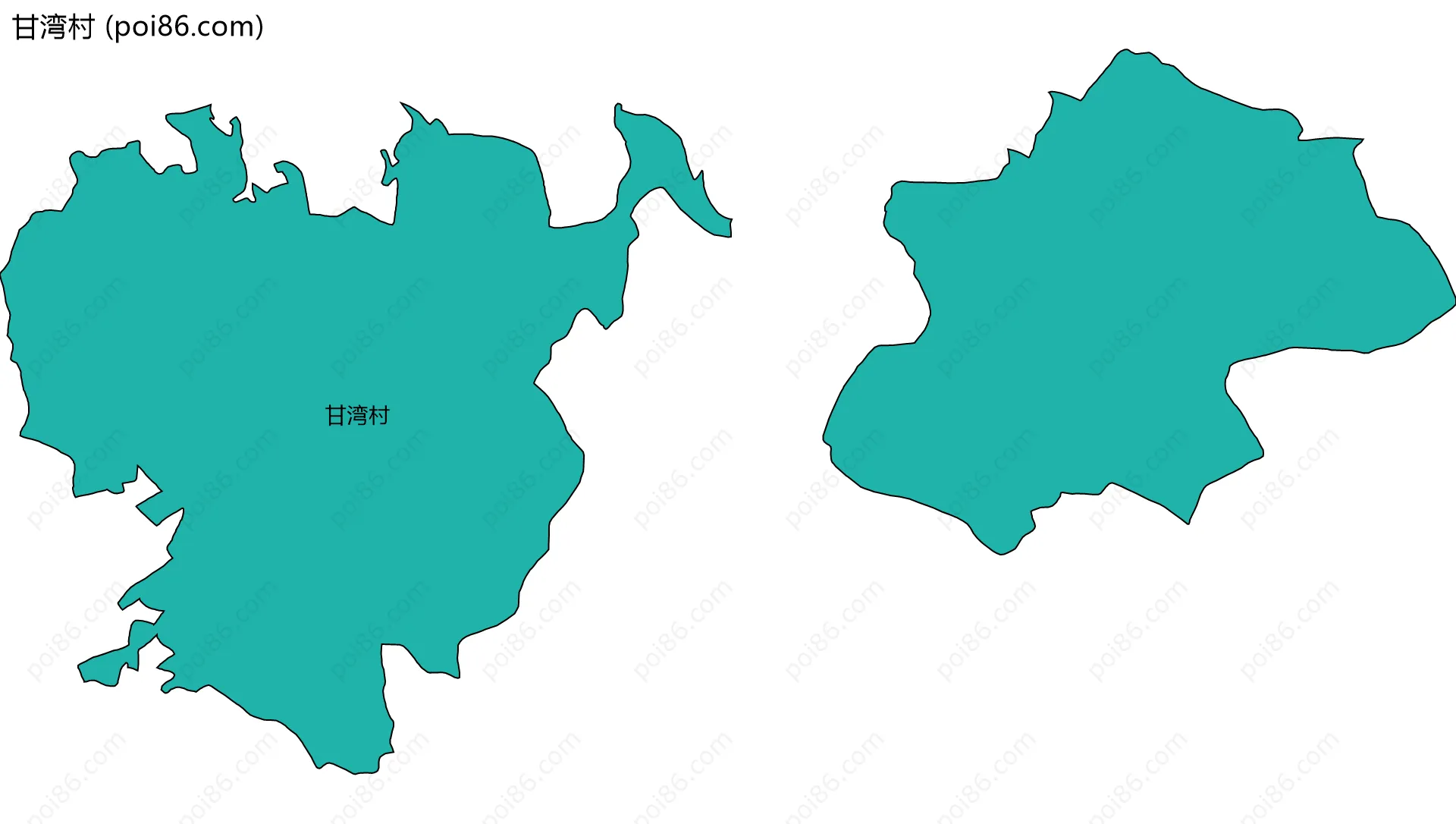甘湾村边界地图