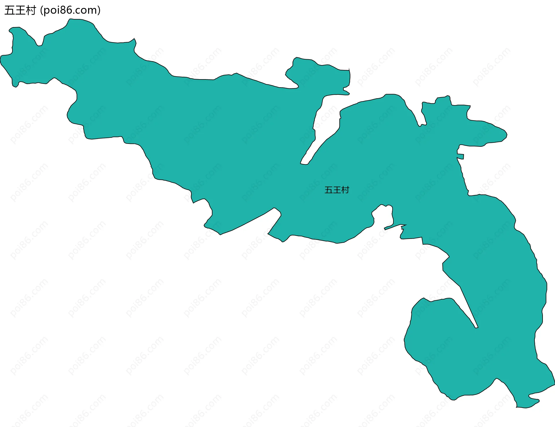 五王村边界地图
