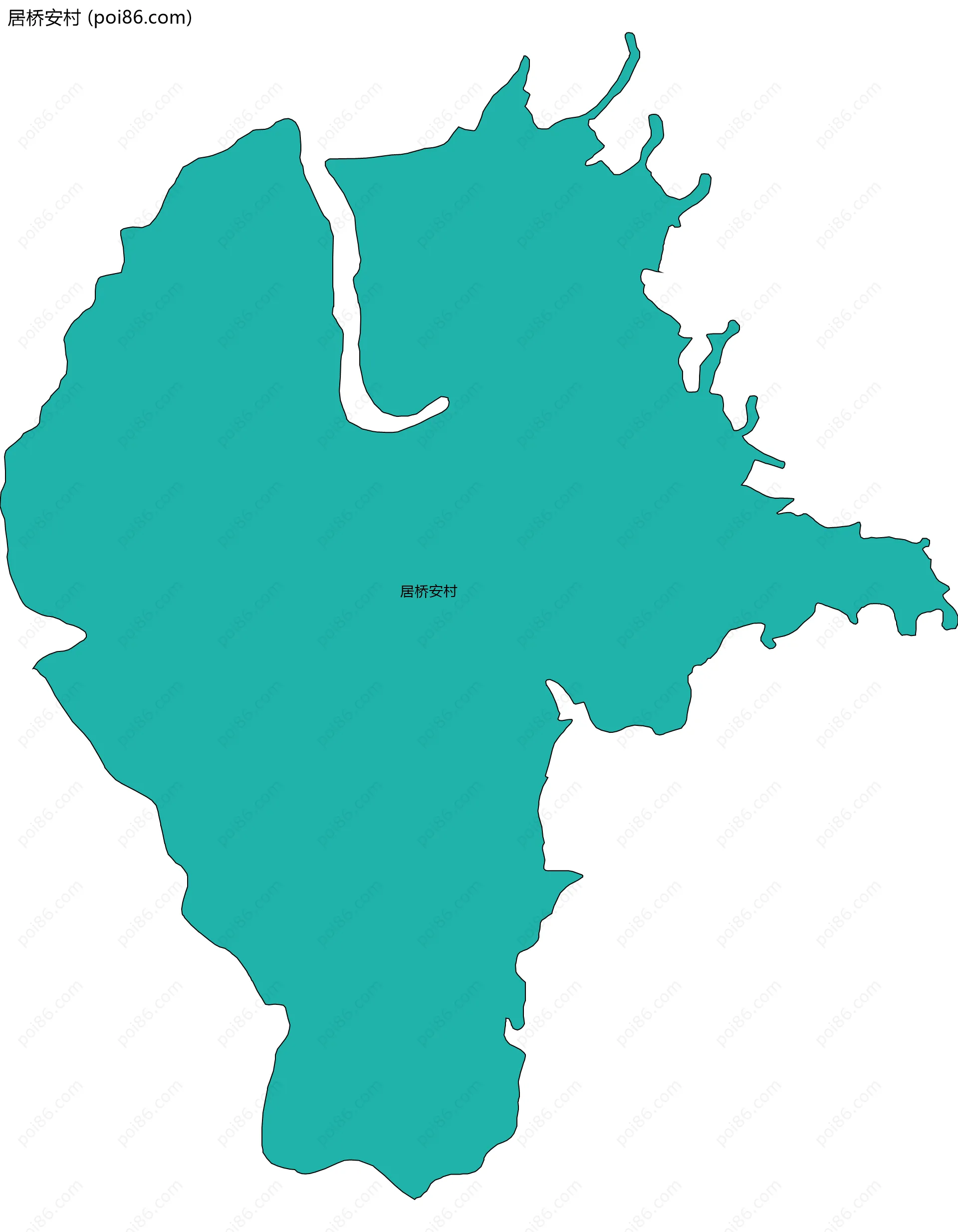 居桥安村边界地图