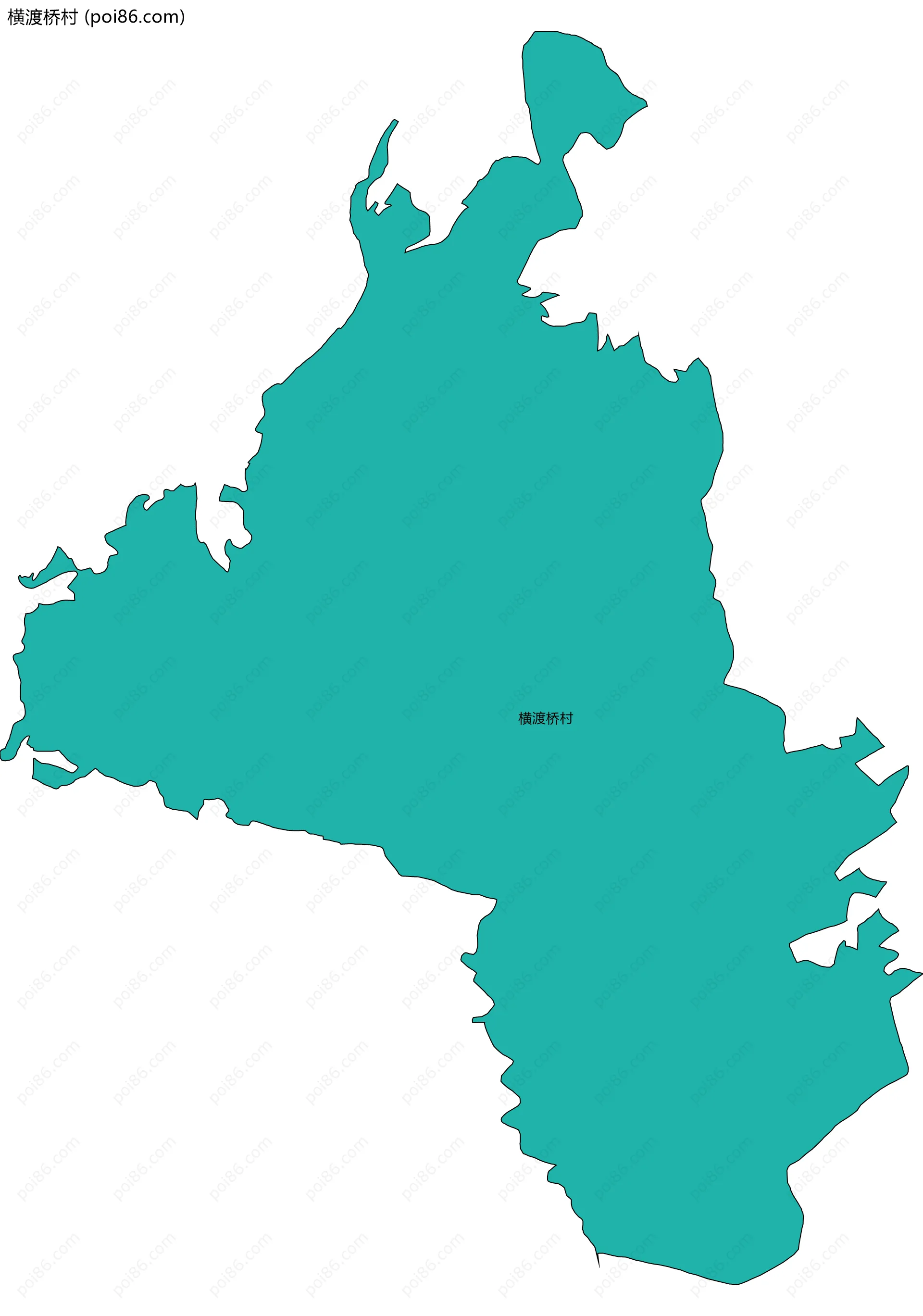 横渡桥村边界地图