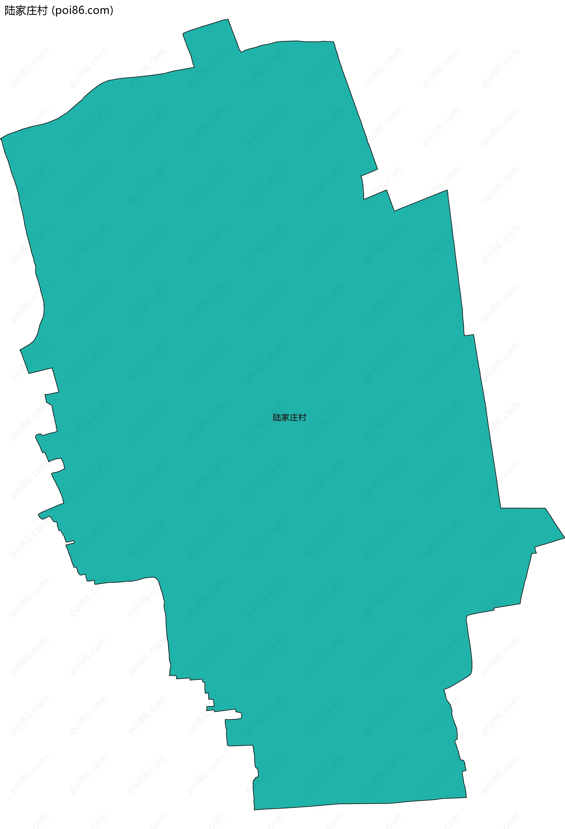 陆家庄村边界地图