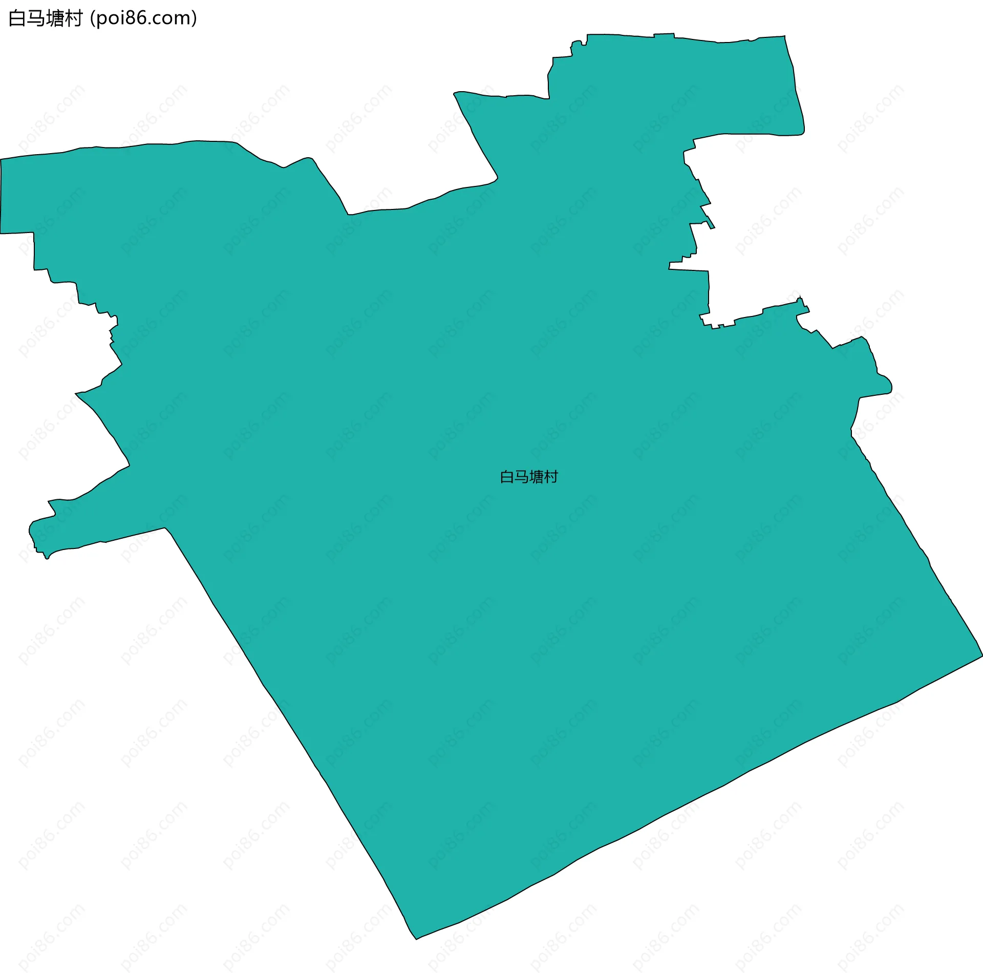 白马塘村边界地图