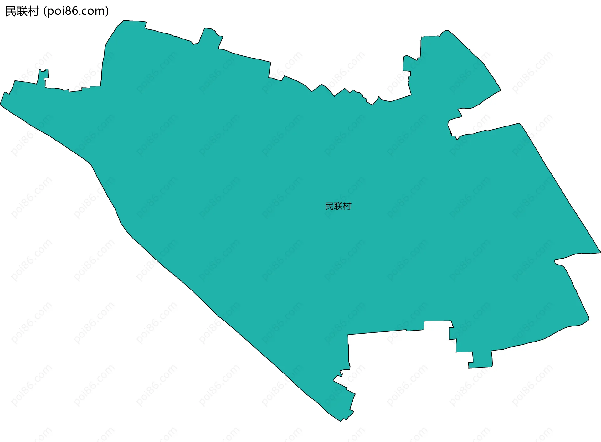 民联村边界地图