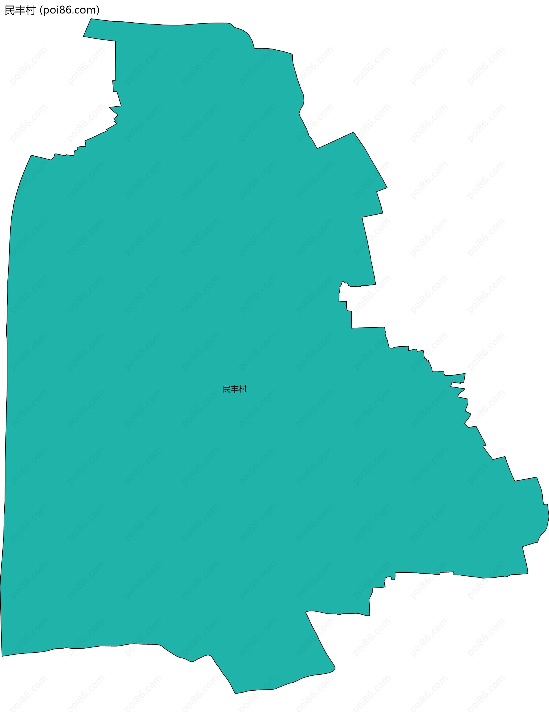 民丰村边界地图