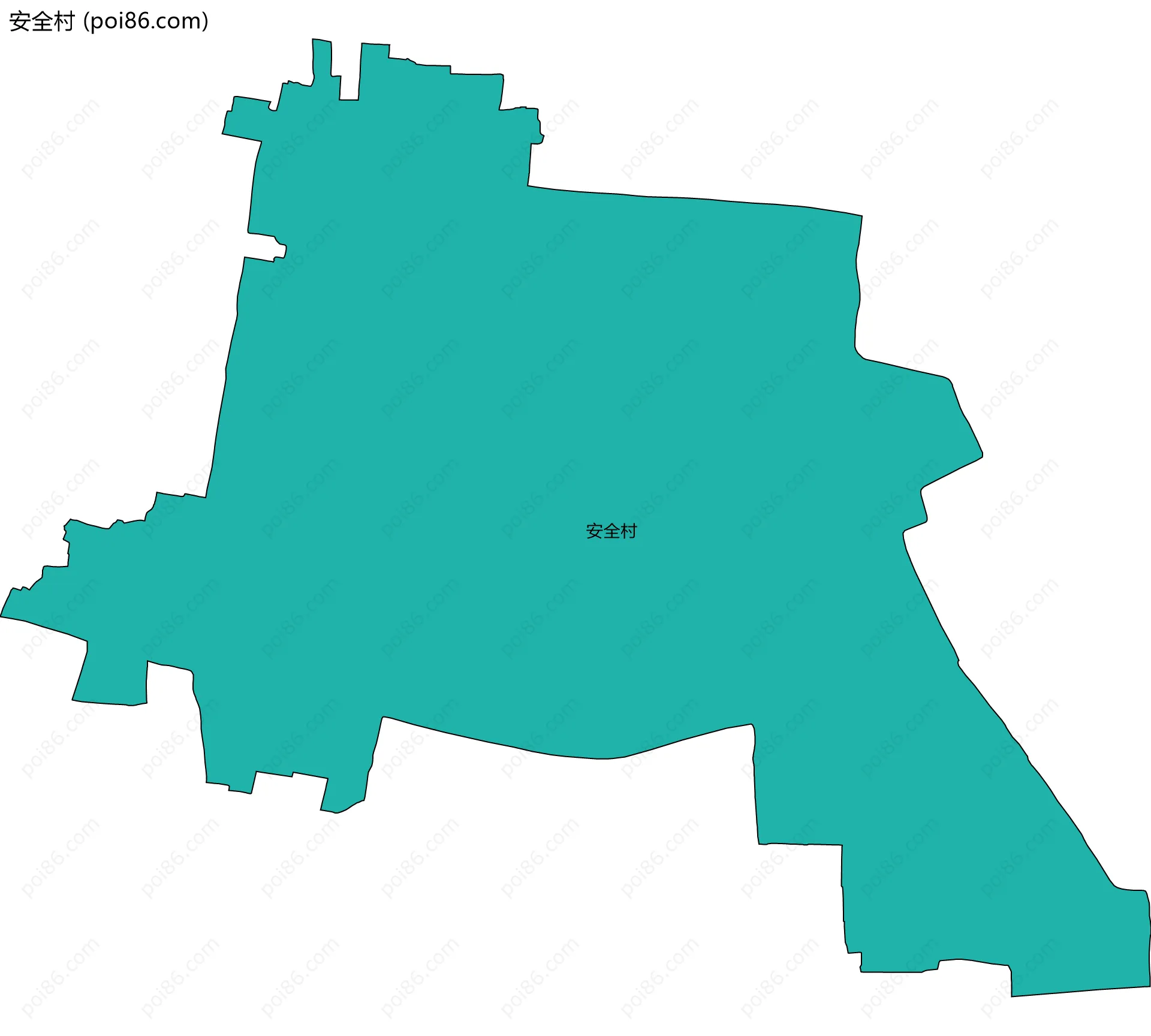 安全村边界地图