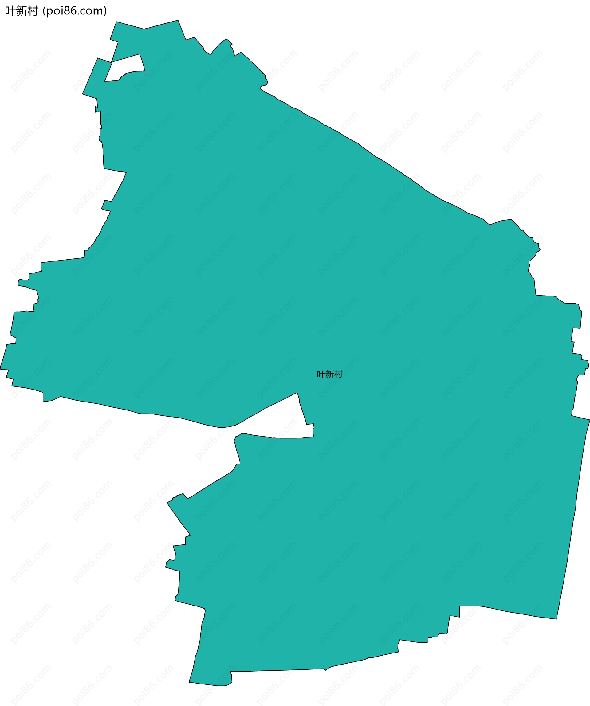 叶新村边界地图