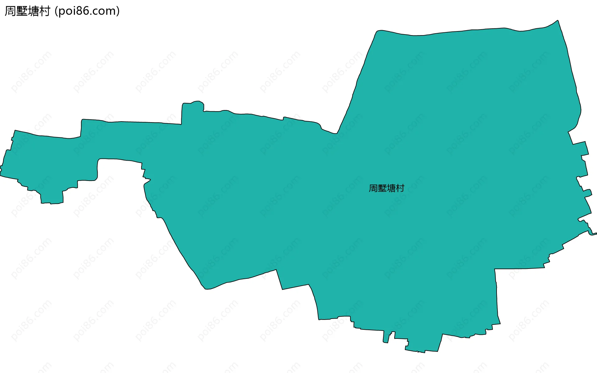 周墅塘村边界地图