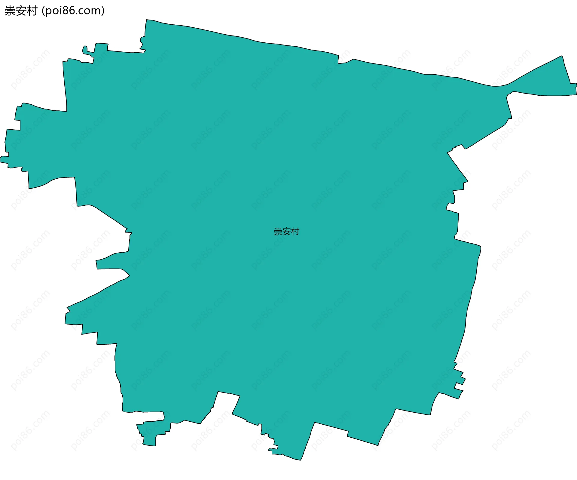 崇安村边界地图