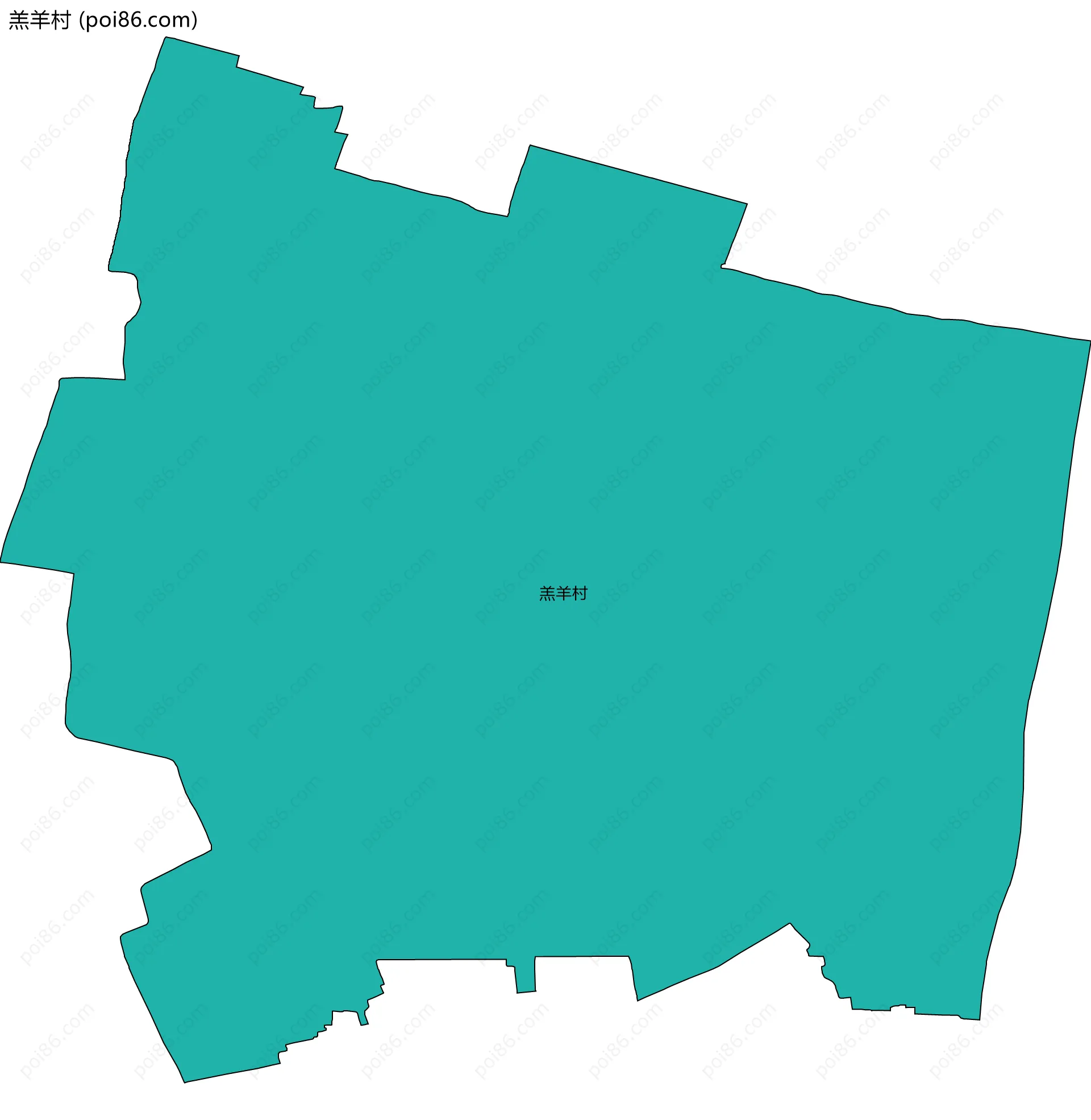 羔羊村边界地图