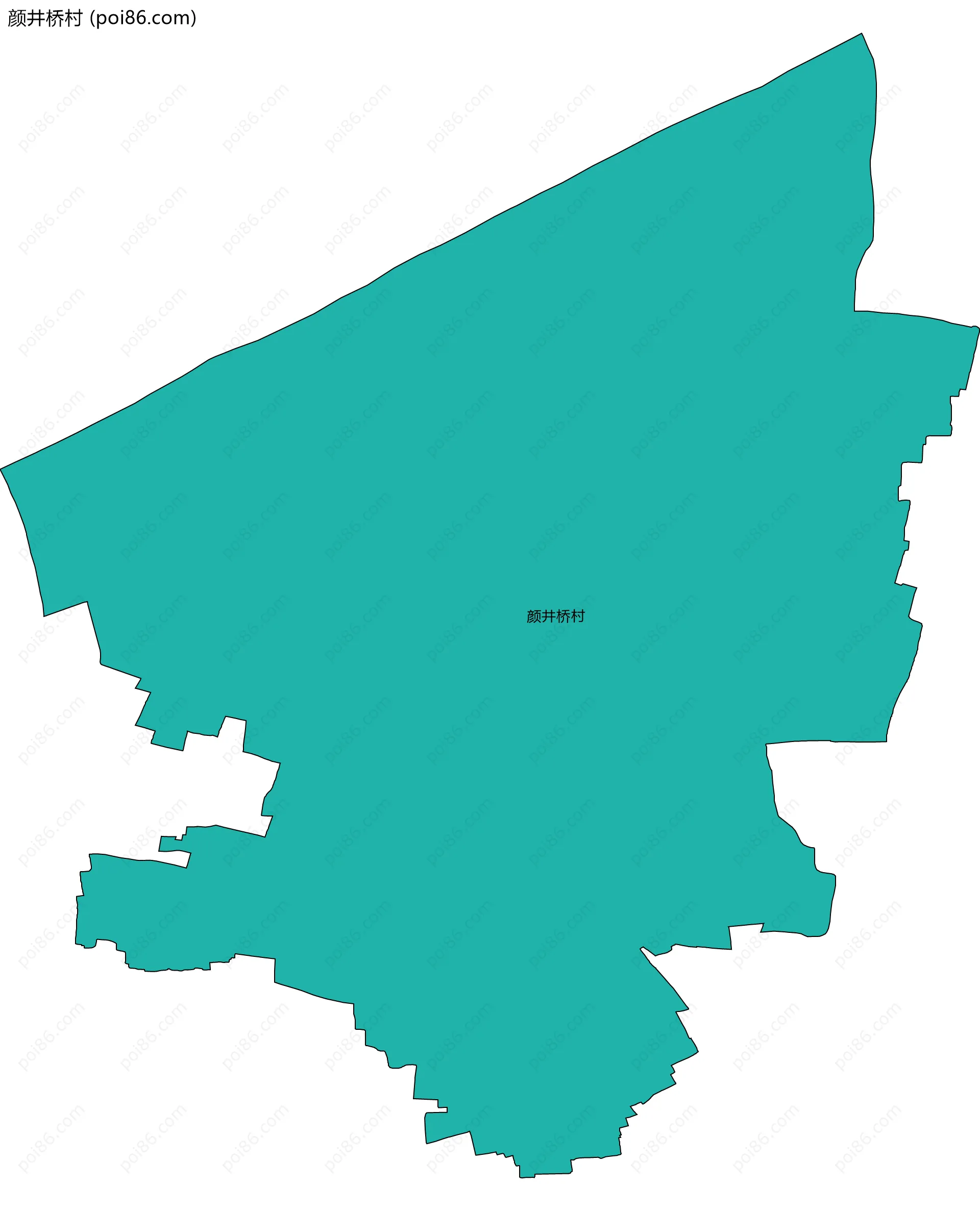 颜井桥村边界地图