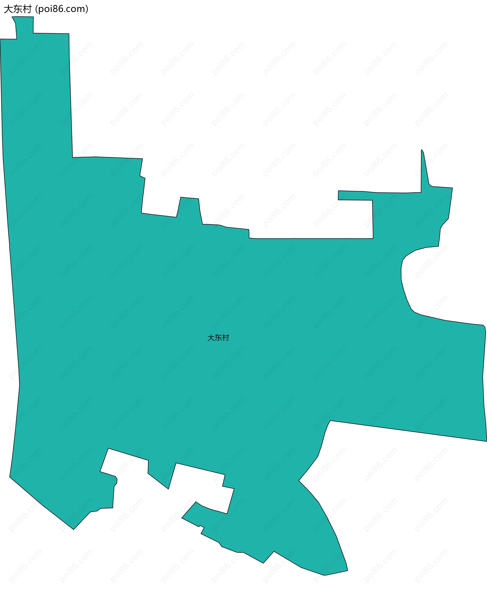大东村边界地图