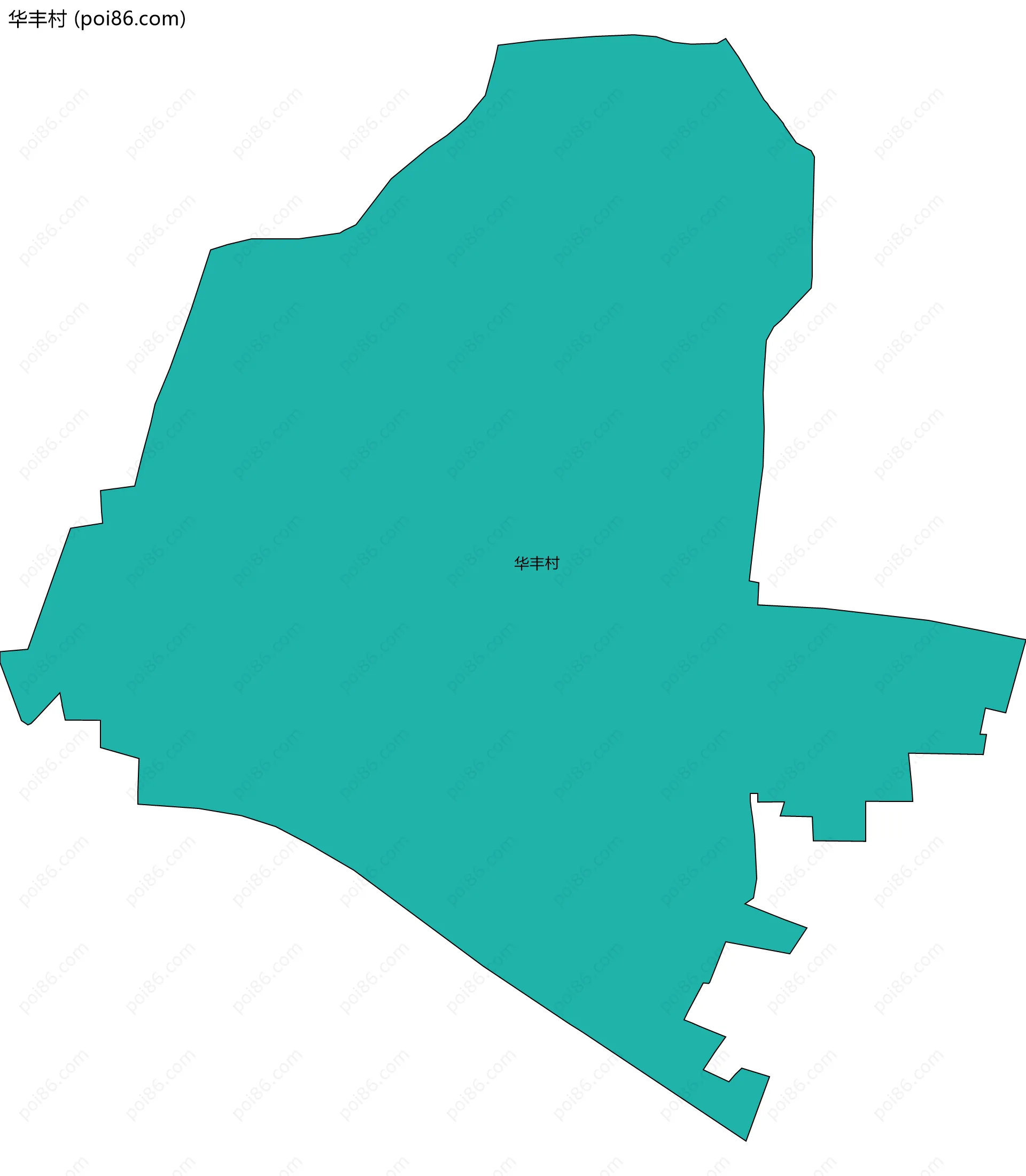 华丰村边界地图