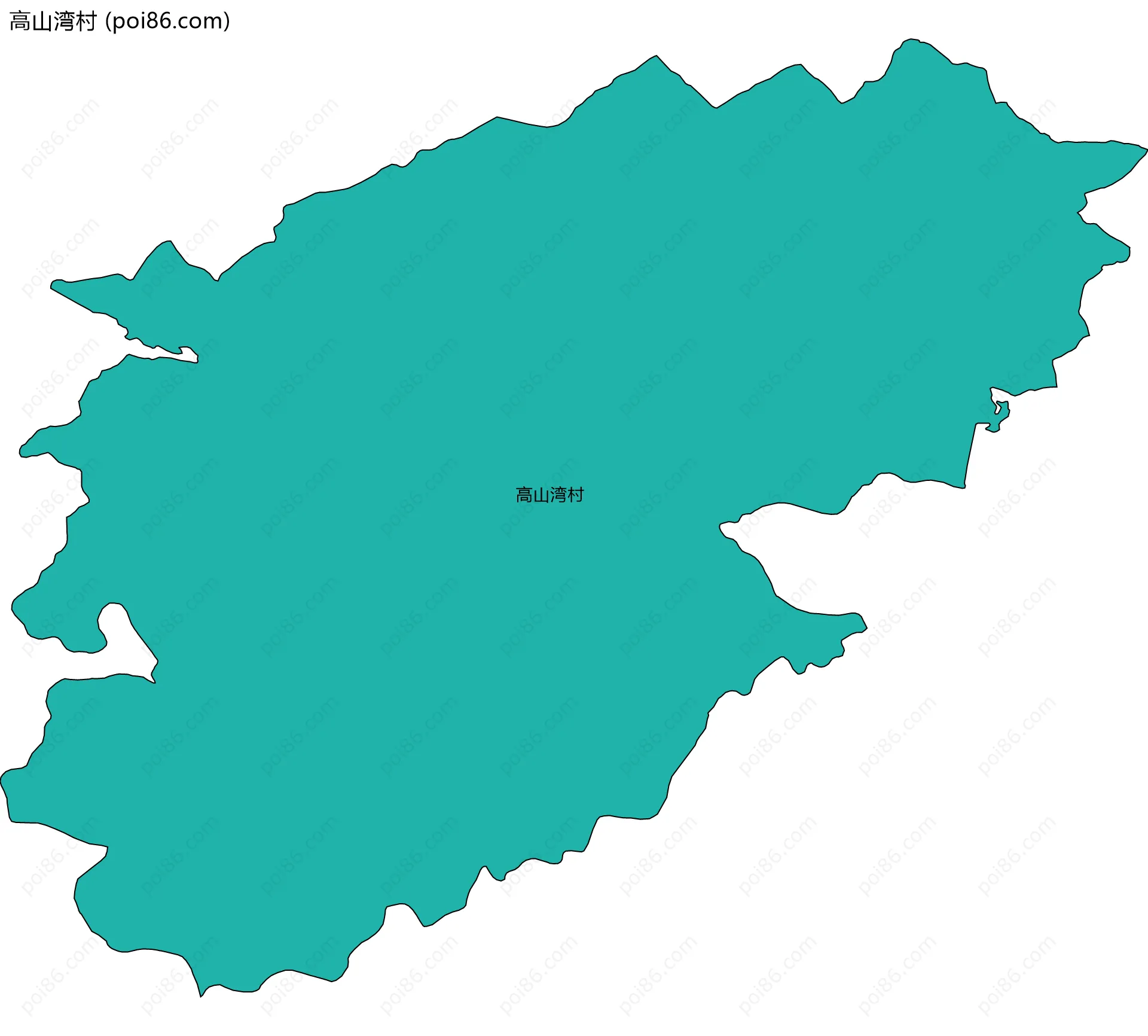 高山湾村边界地图