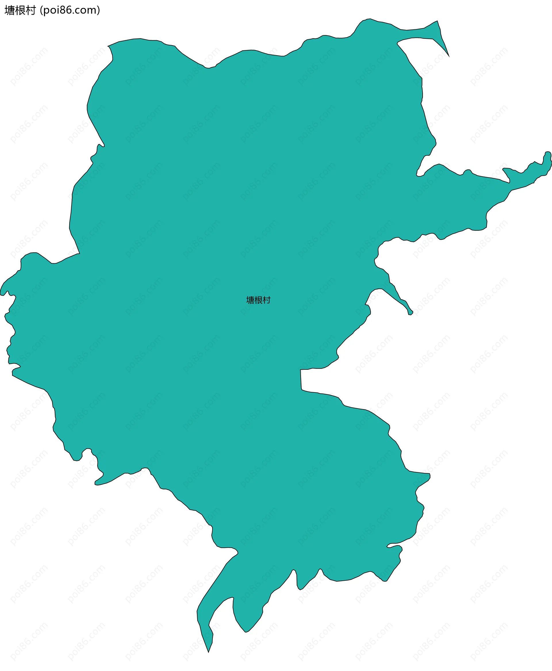 塘根村边界地图