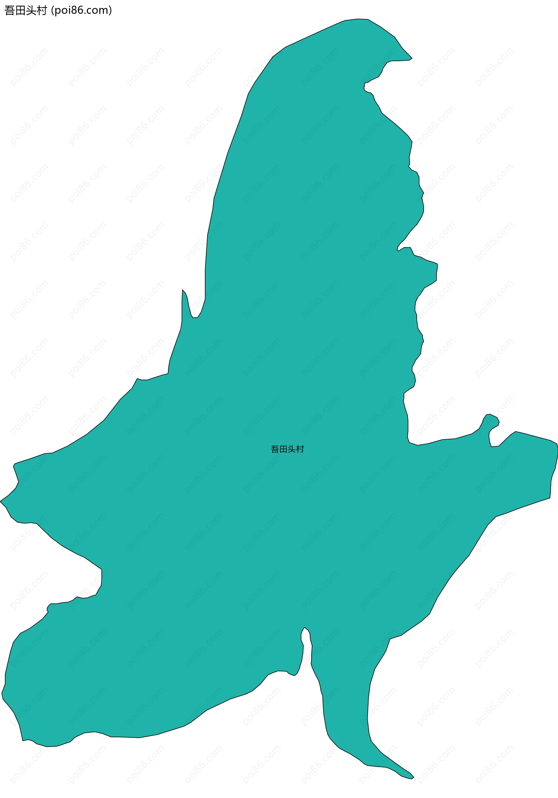 吾田头村边界地图