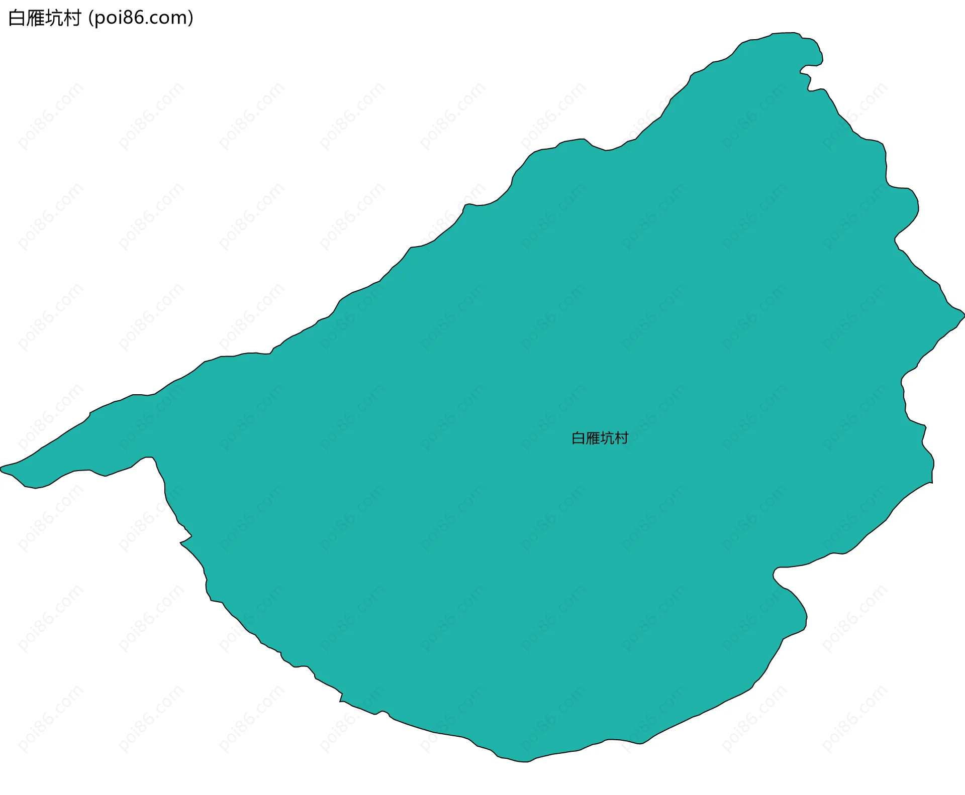 白雁坑村边界地图