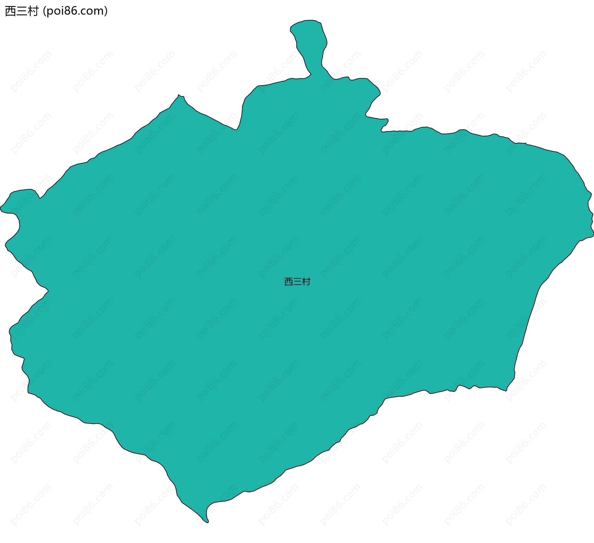 西三村边界地图