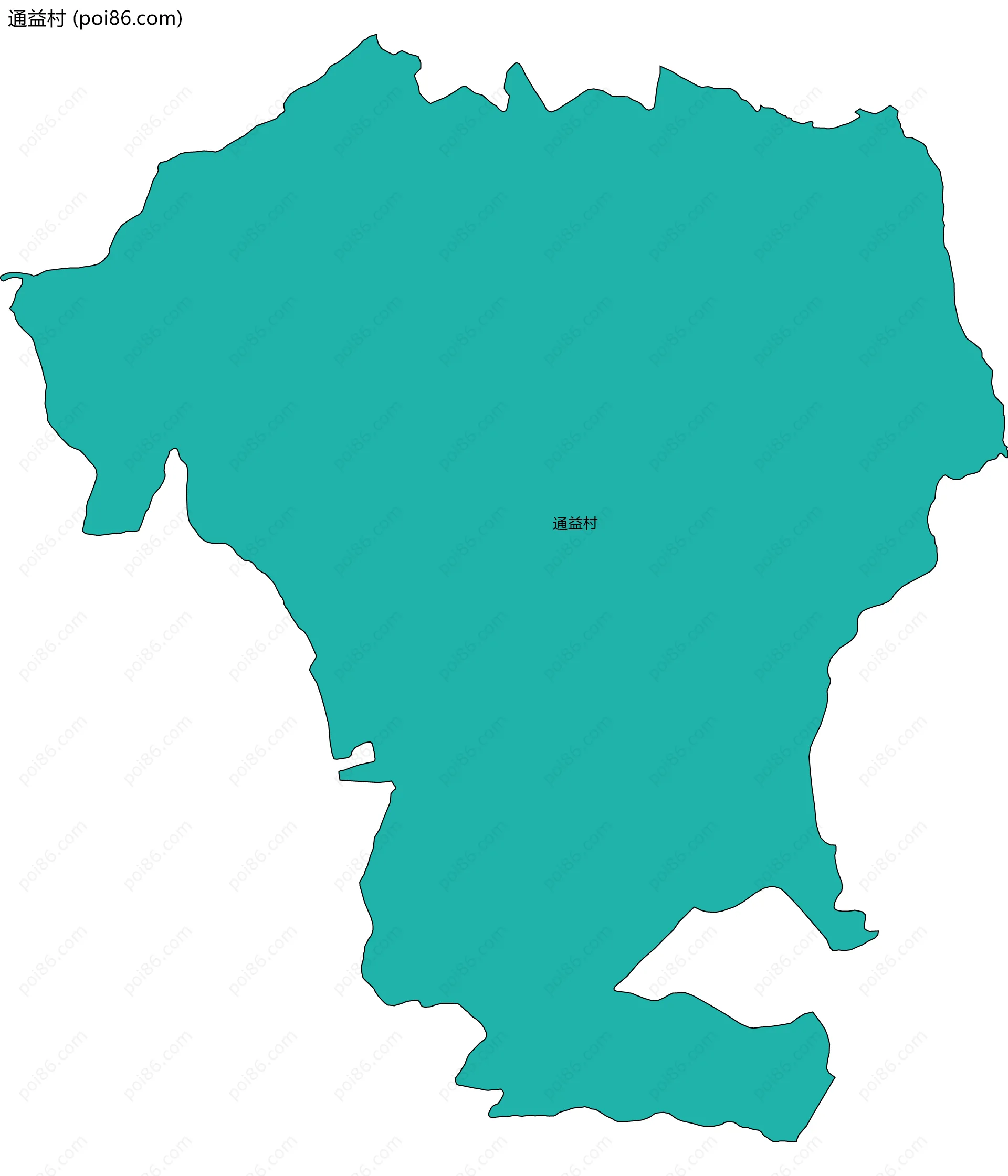 通益村边界地图