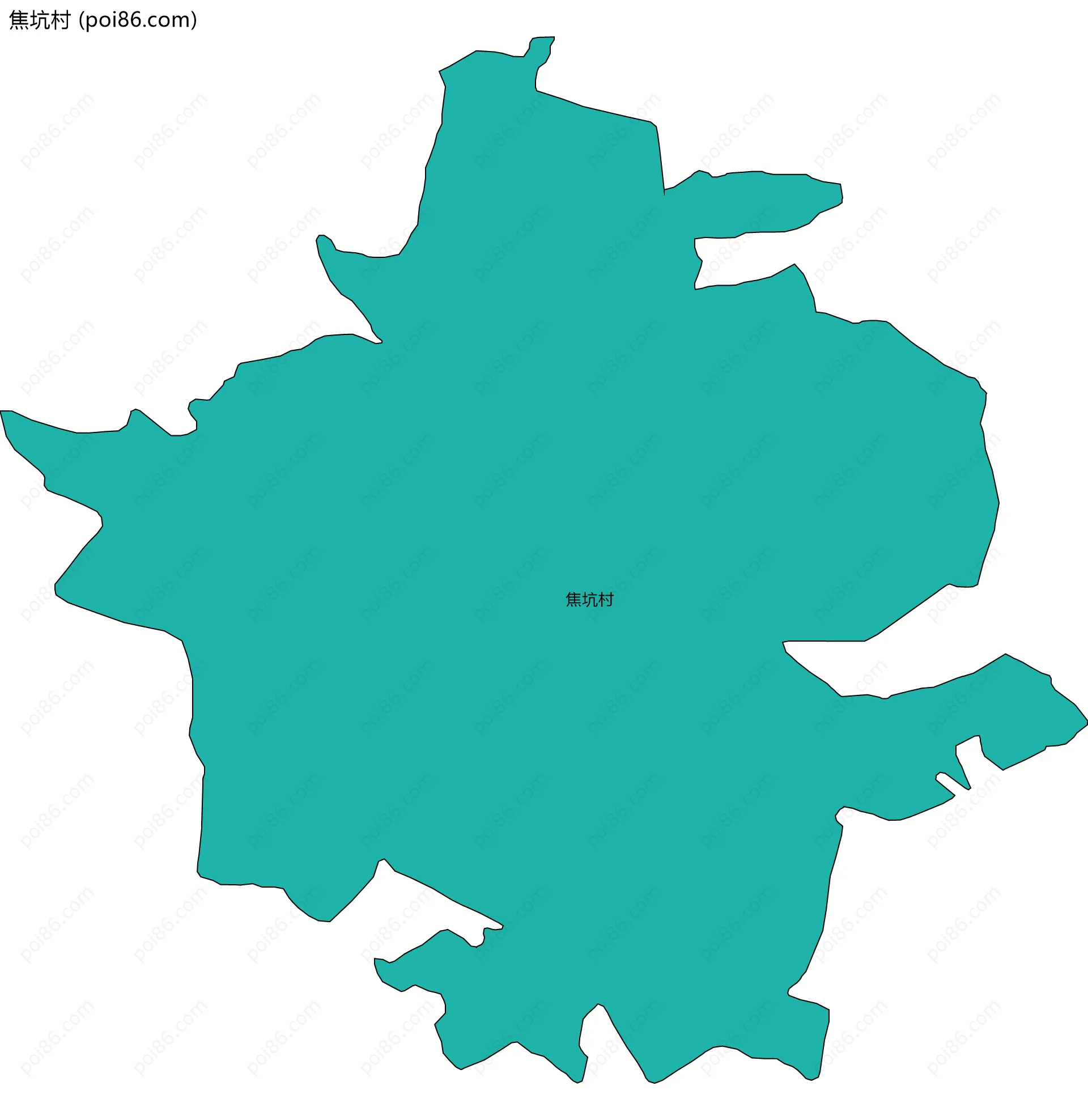 焦坑村边界地图