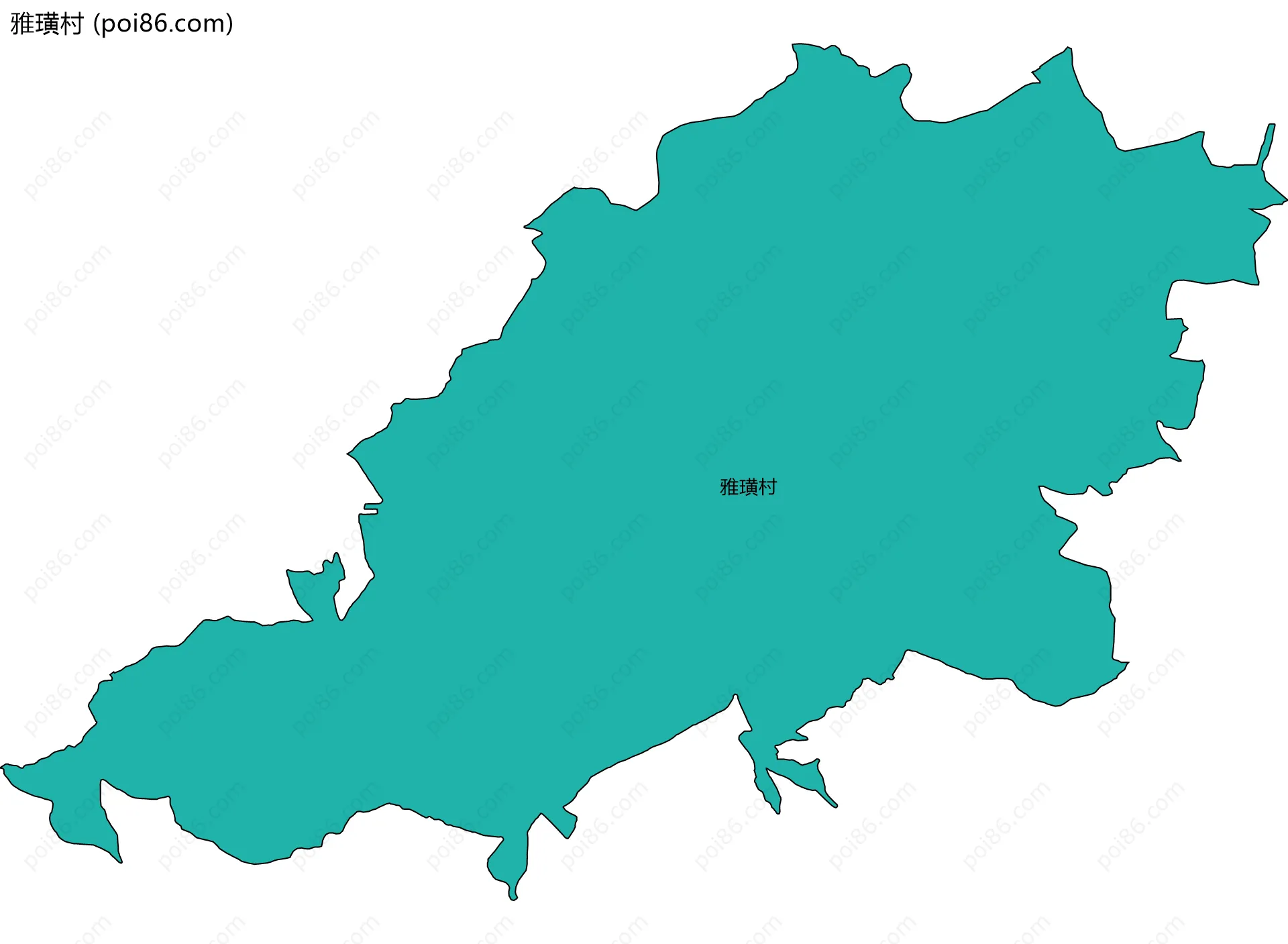 雅璜村边界地图