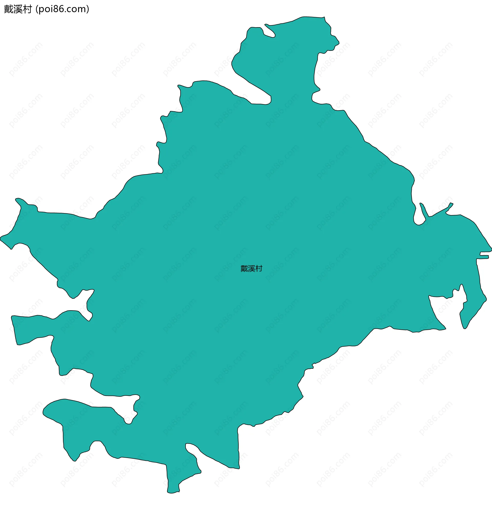 戴溪村边界地图