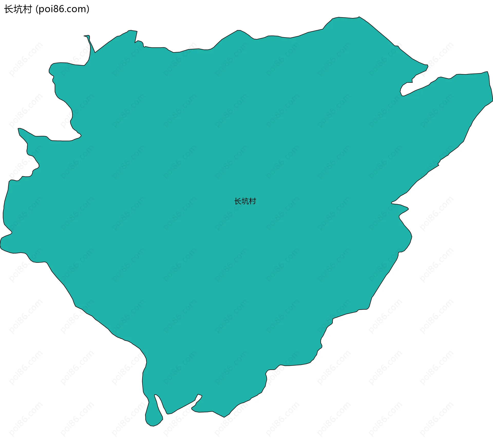 长坑村边界地图